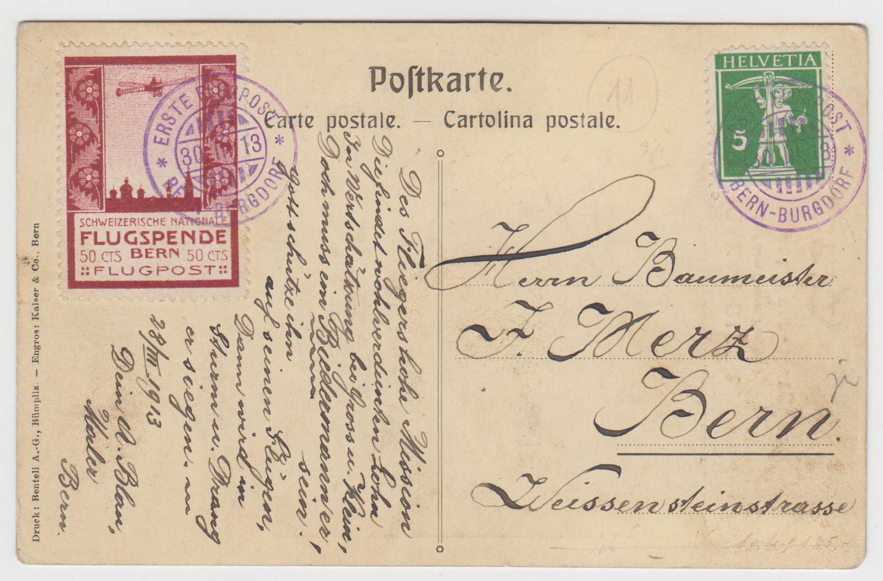 Switzerland 1913 — March 30