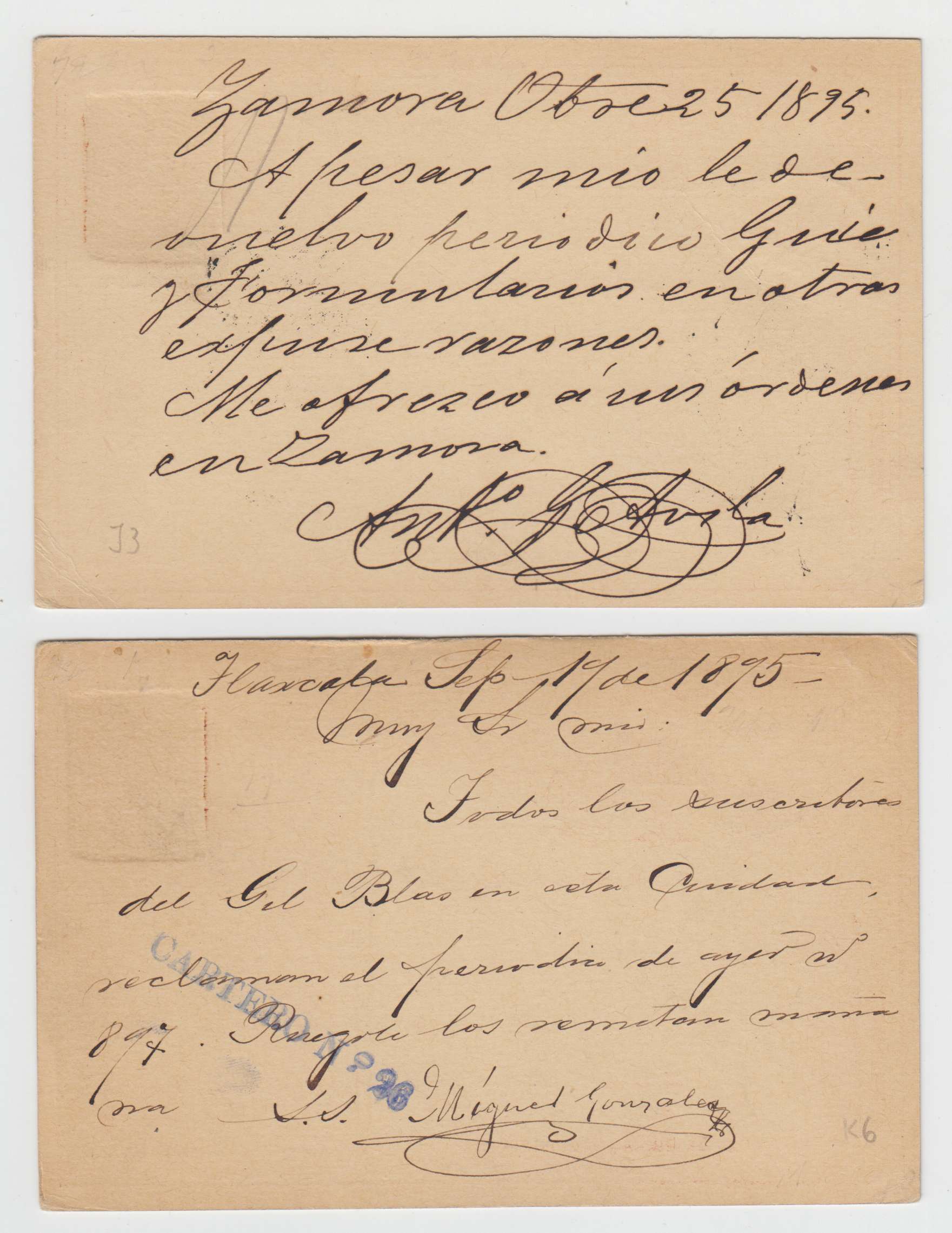 Mexico 1895 — Pc70 type J3 & type K6