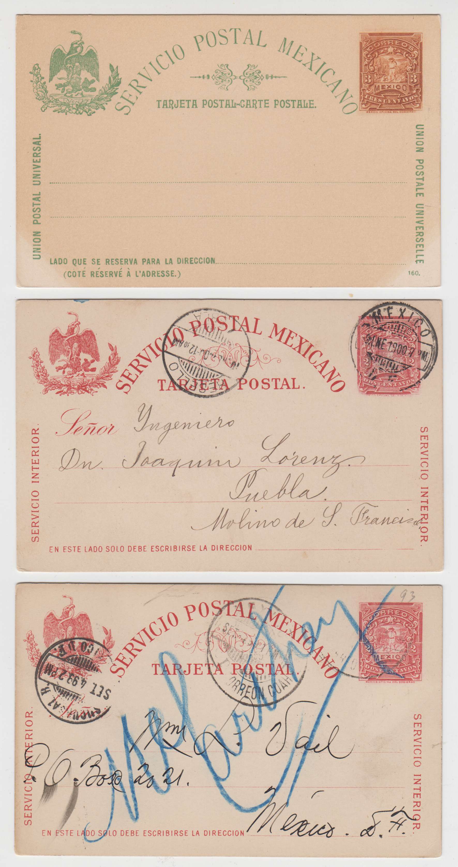 Mexico 1899 — Mepsi Pc84, 86(2x), 90 II & 93 (2x)