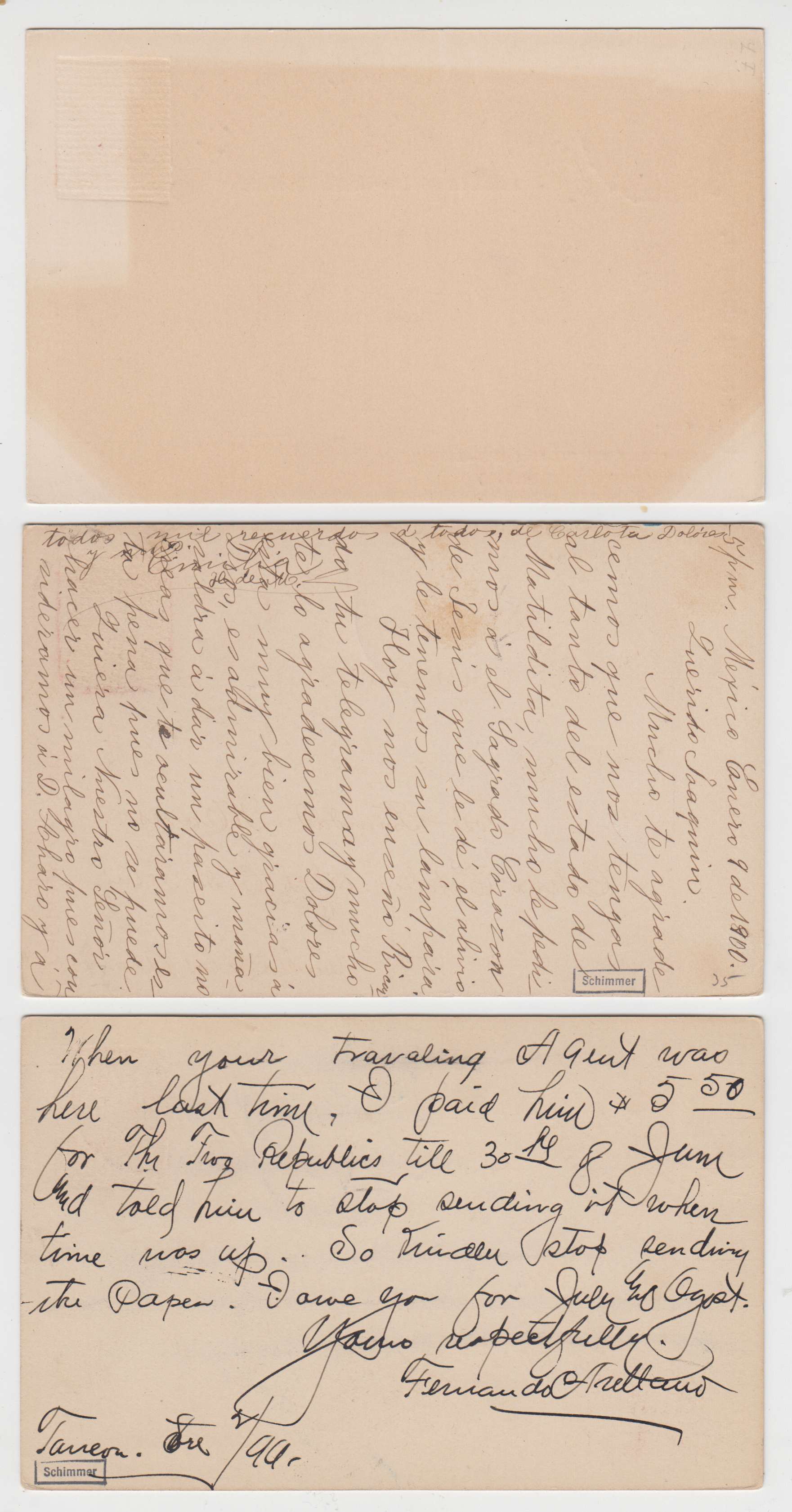 Mexico 1899 — Mepsi Pc84, 86(2x), 90 II & 93 (2x)