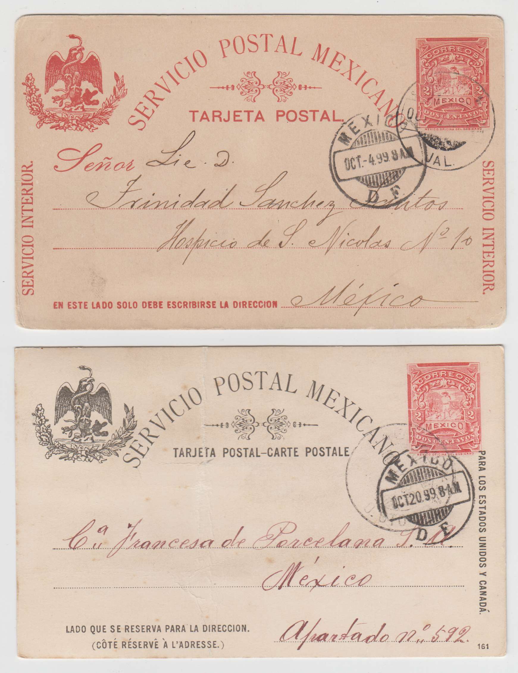 Mexico 1899 — Mepsi PC 97 (2x), Pc102 (2x) & Pc103