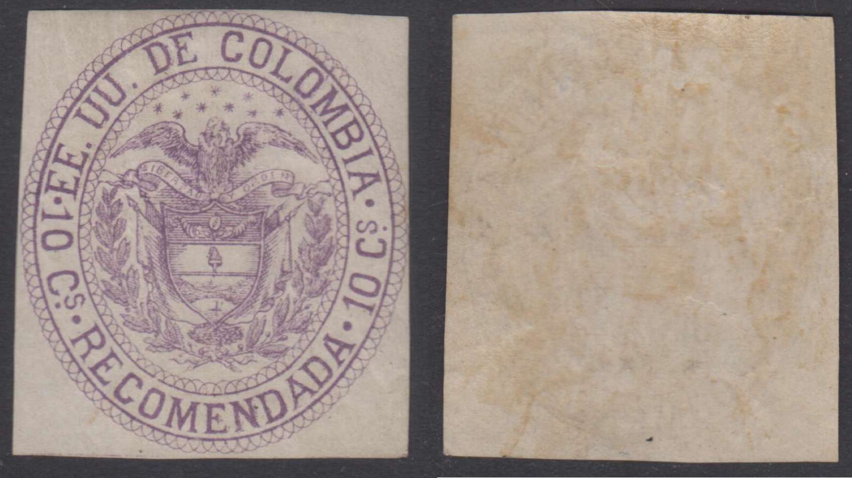 Colombia 1881 — Registration