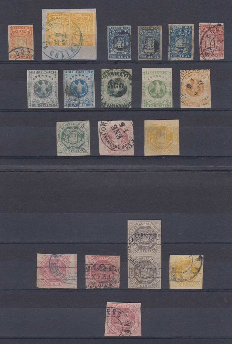 Venezuela 1859 — Scott 4 thru 45 not complete