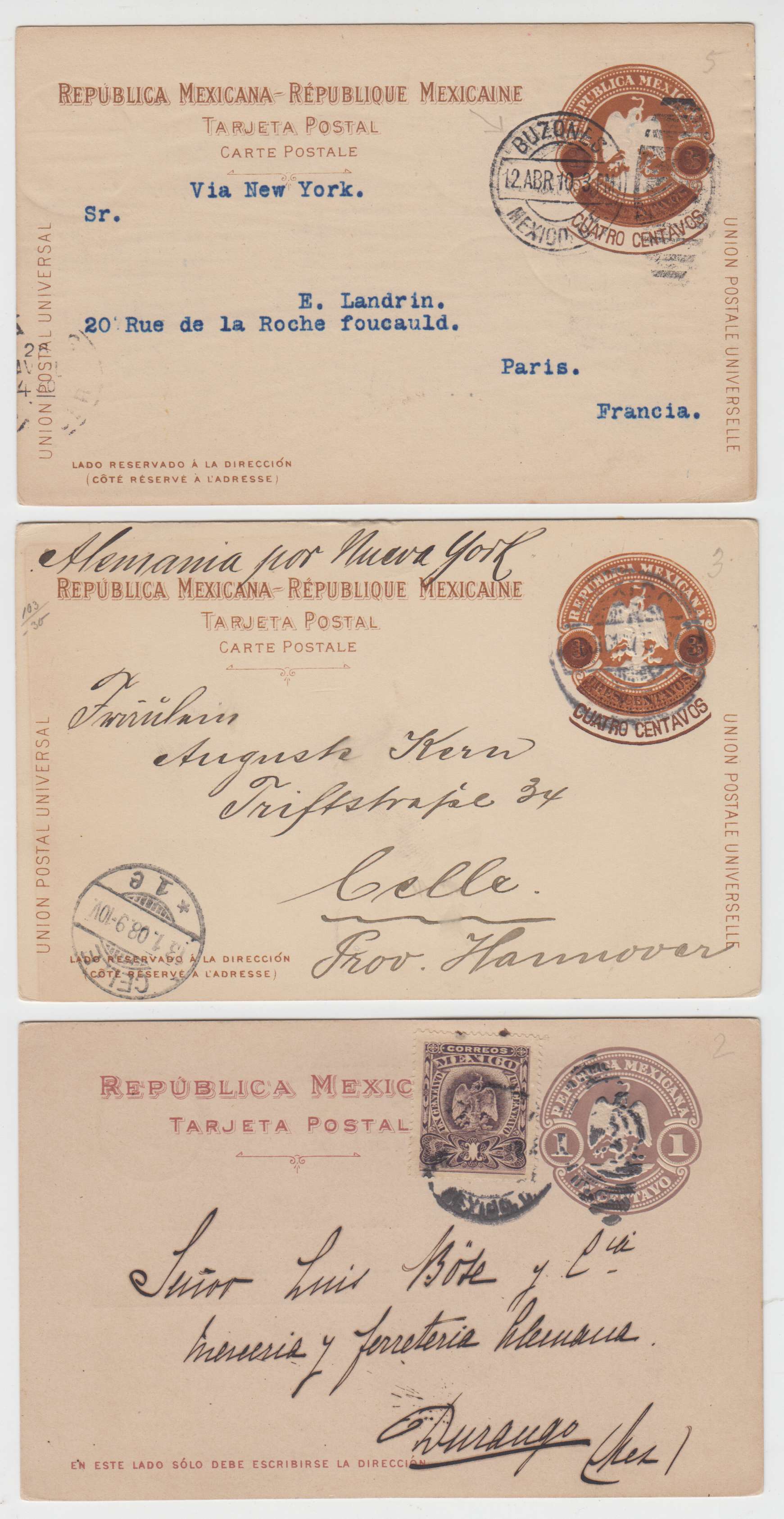 Mexico 1900 — Mepsi Pc104 thru PC 127 not complete