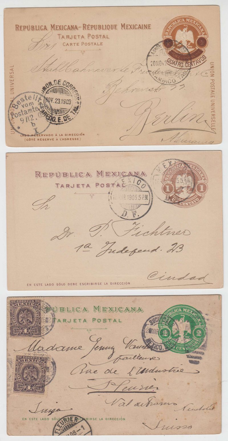 Mexico 1903 — H & G 113, 115 & 116