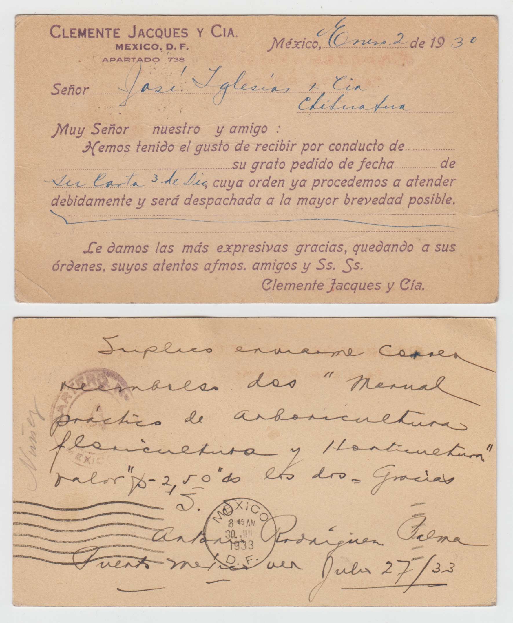 Mexico 1930 — Mepsi Pc128-129 & 129a