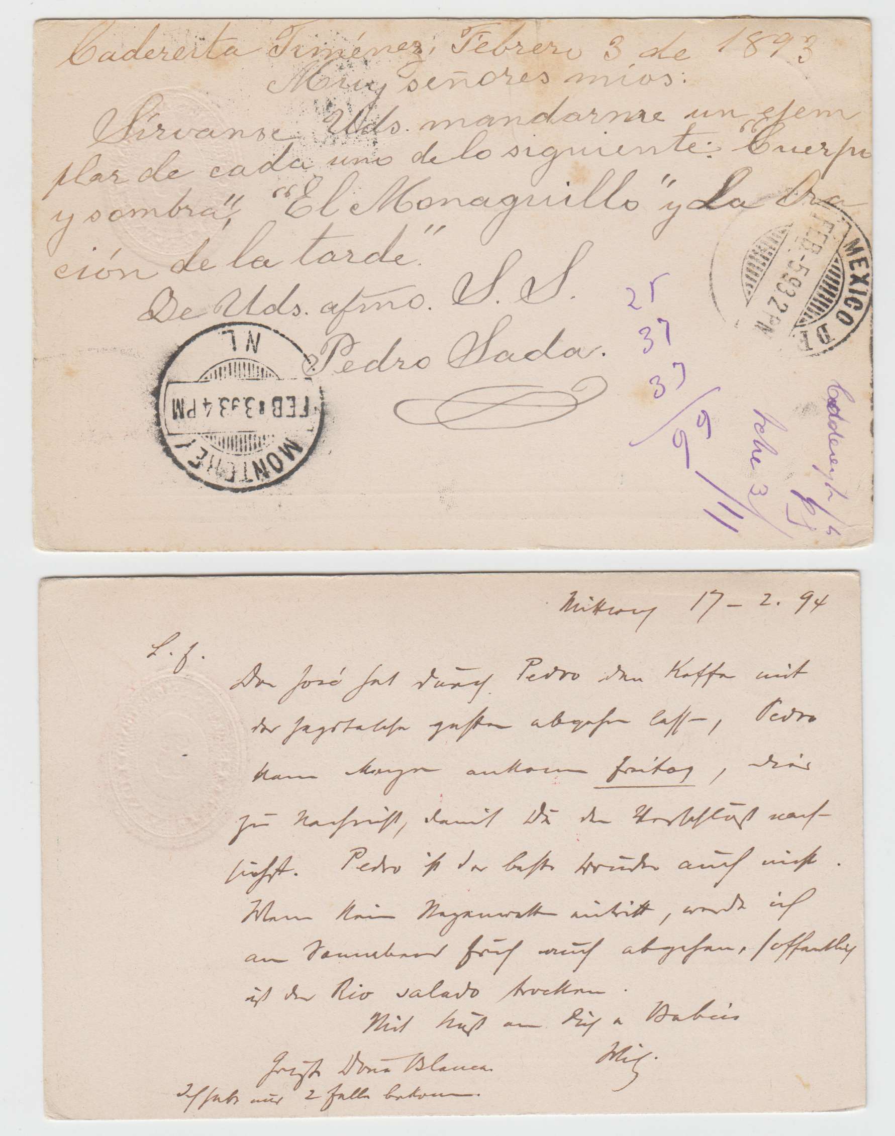 Mexico 1892 — Numerals