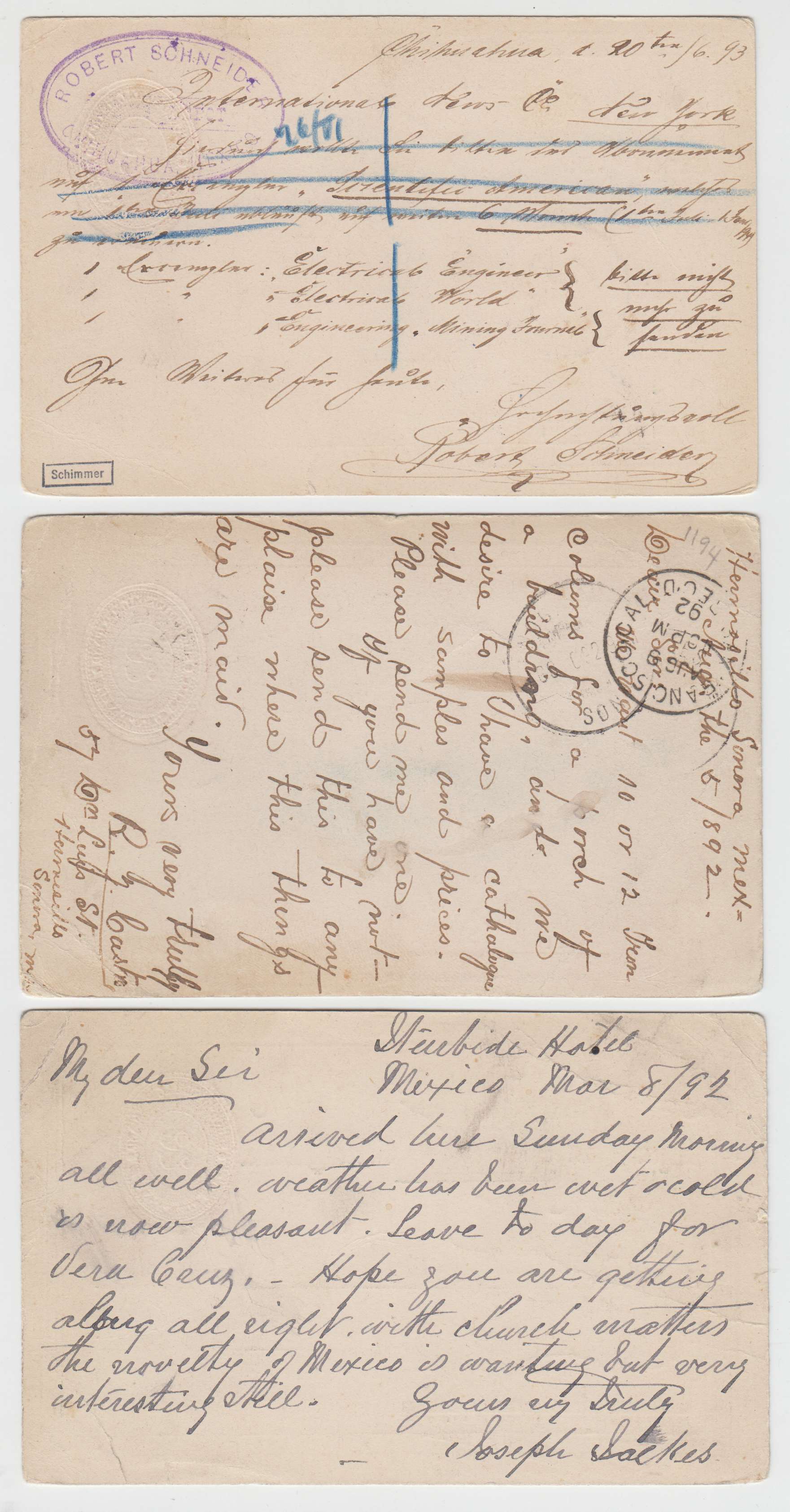 Mexico 1892 — Numerals