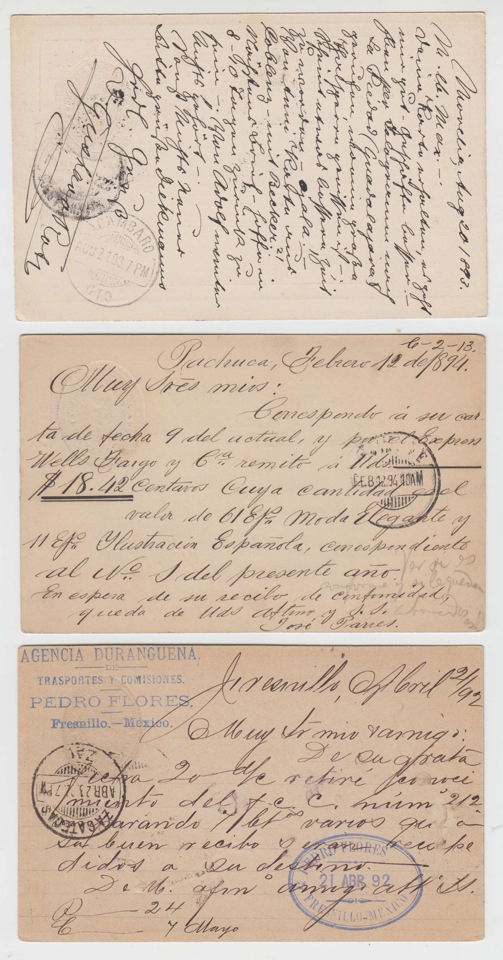 Mexico 1892 — Numerals