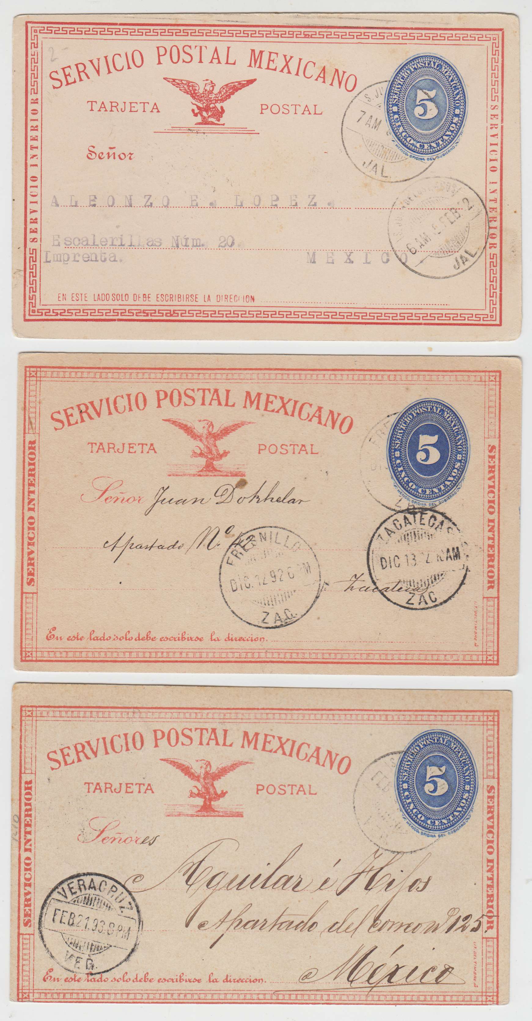 Mexico 1892 — Numerals