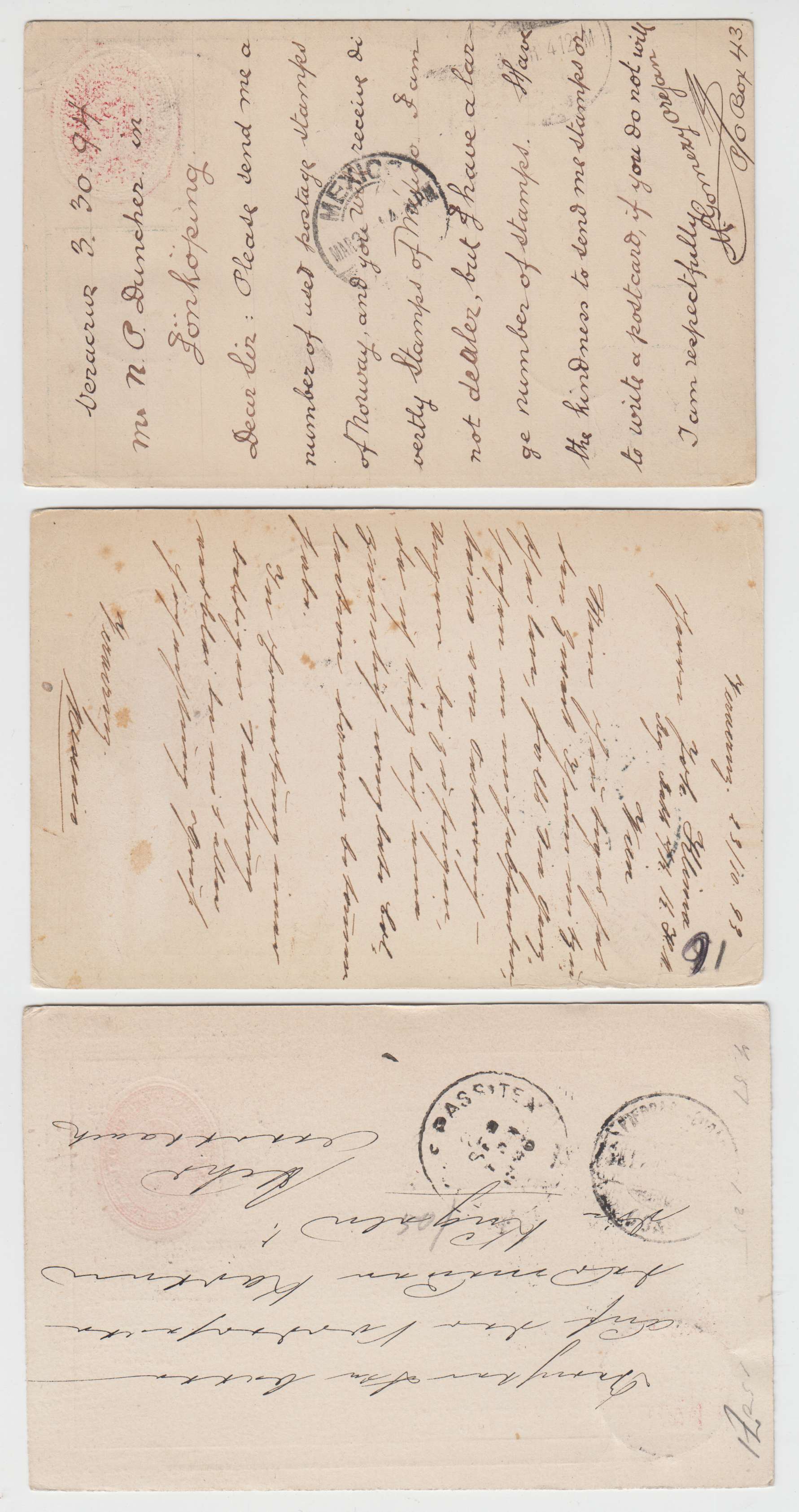 Mexico 1893 — Numerals