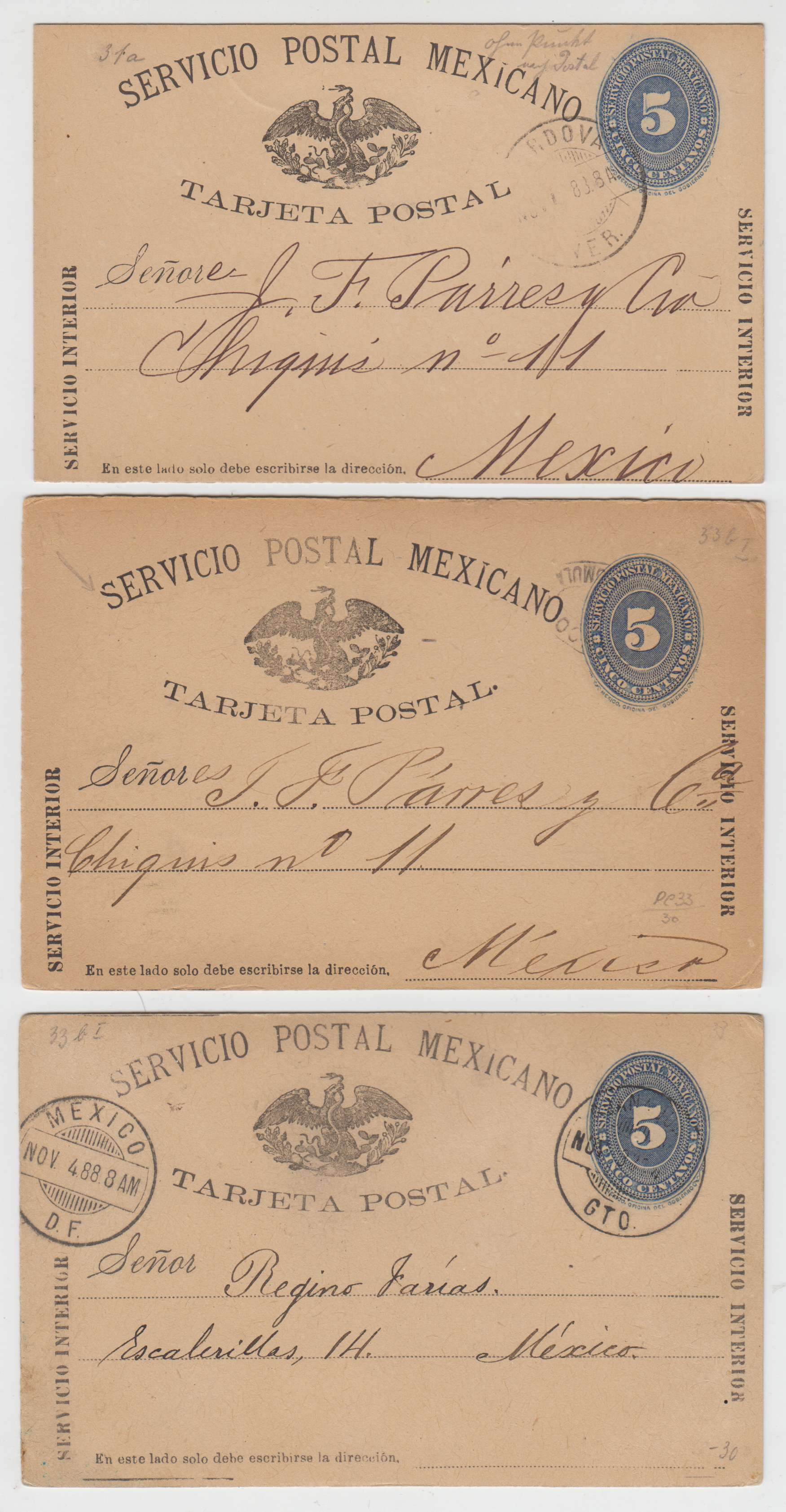 Mexico 1888 — Numerals