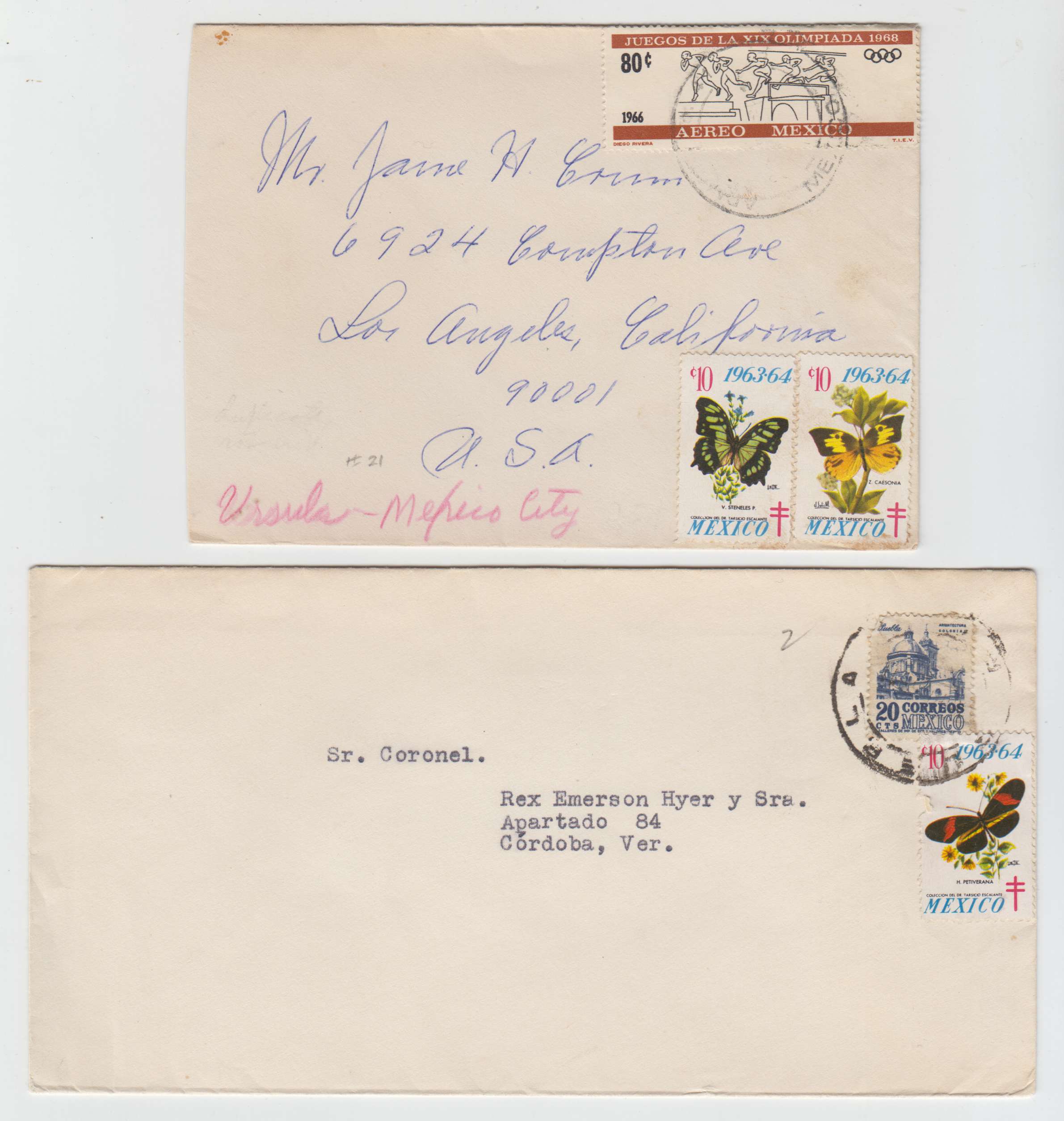 Mexico 1955 — Tbc relief labels