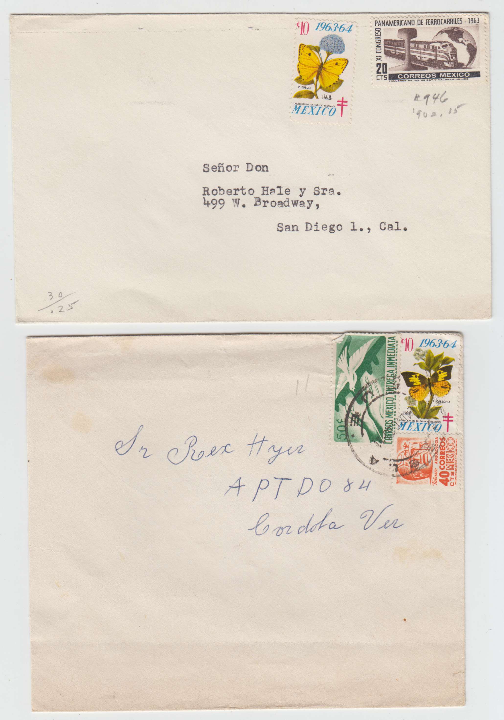 Mexico 1955 — Tbc relief labels