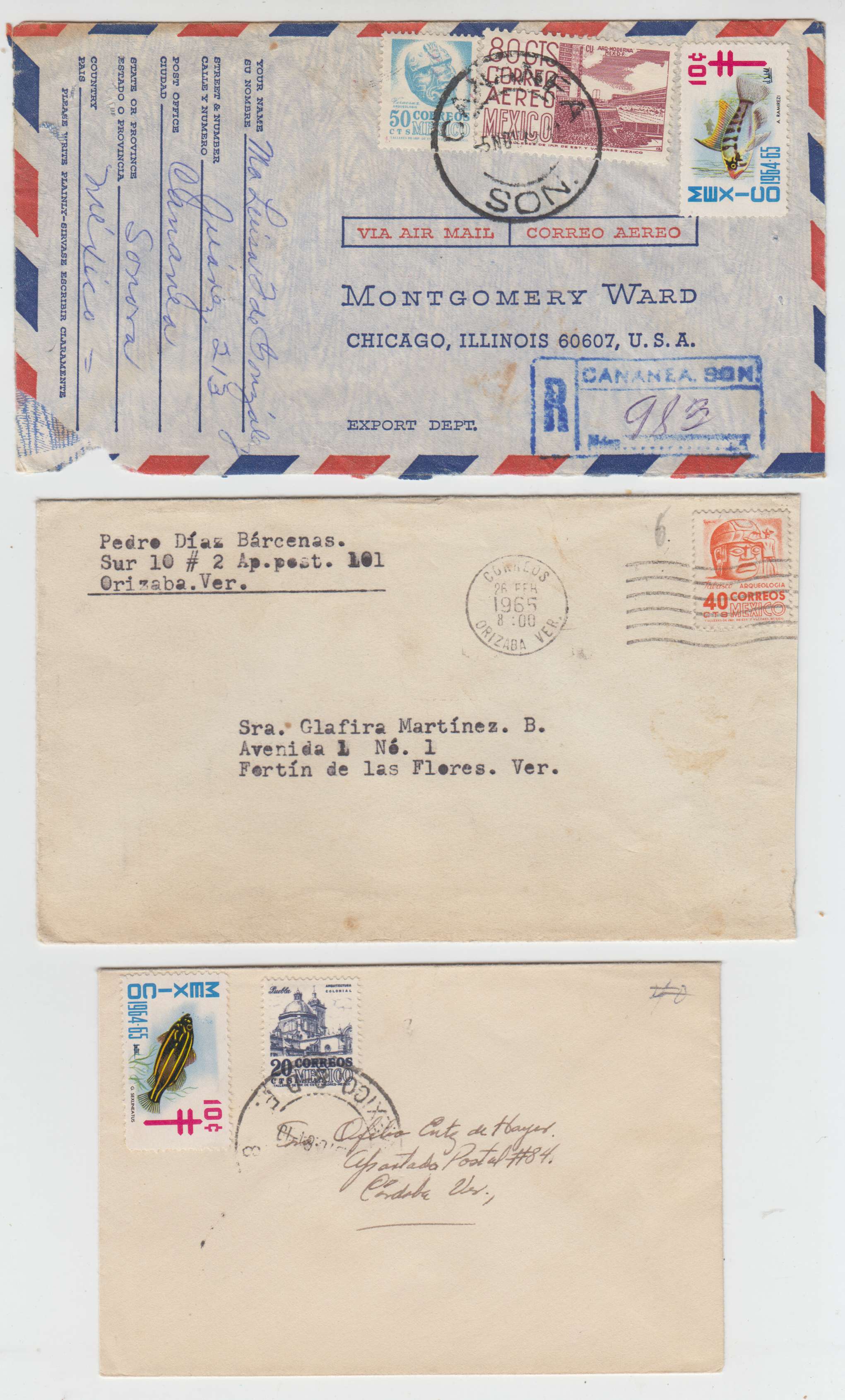 Mexico 1955 — Tbc relief labels