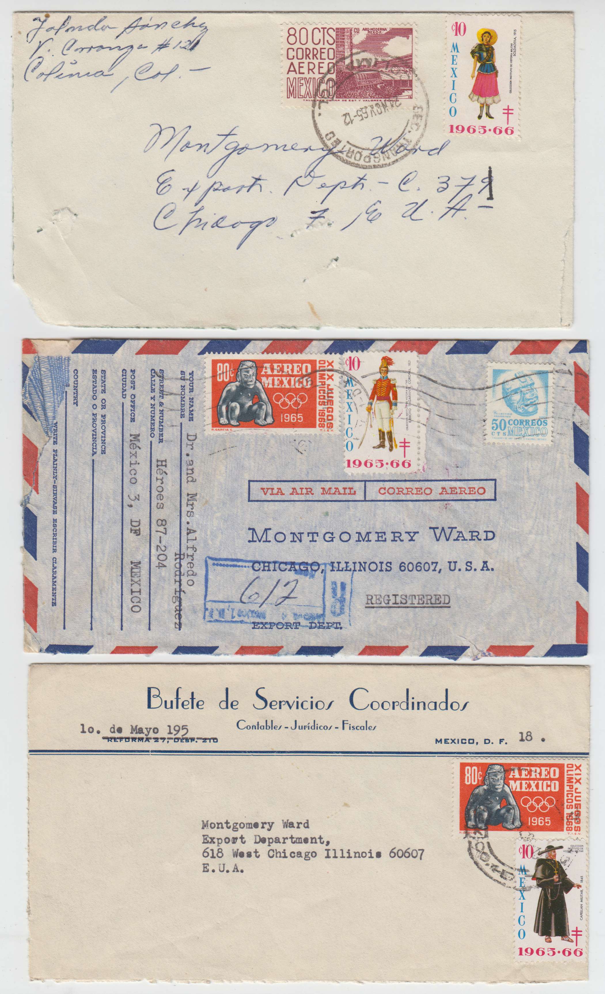 Mexico 1955 — Tbc relief labels
