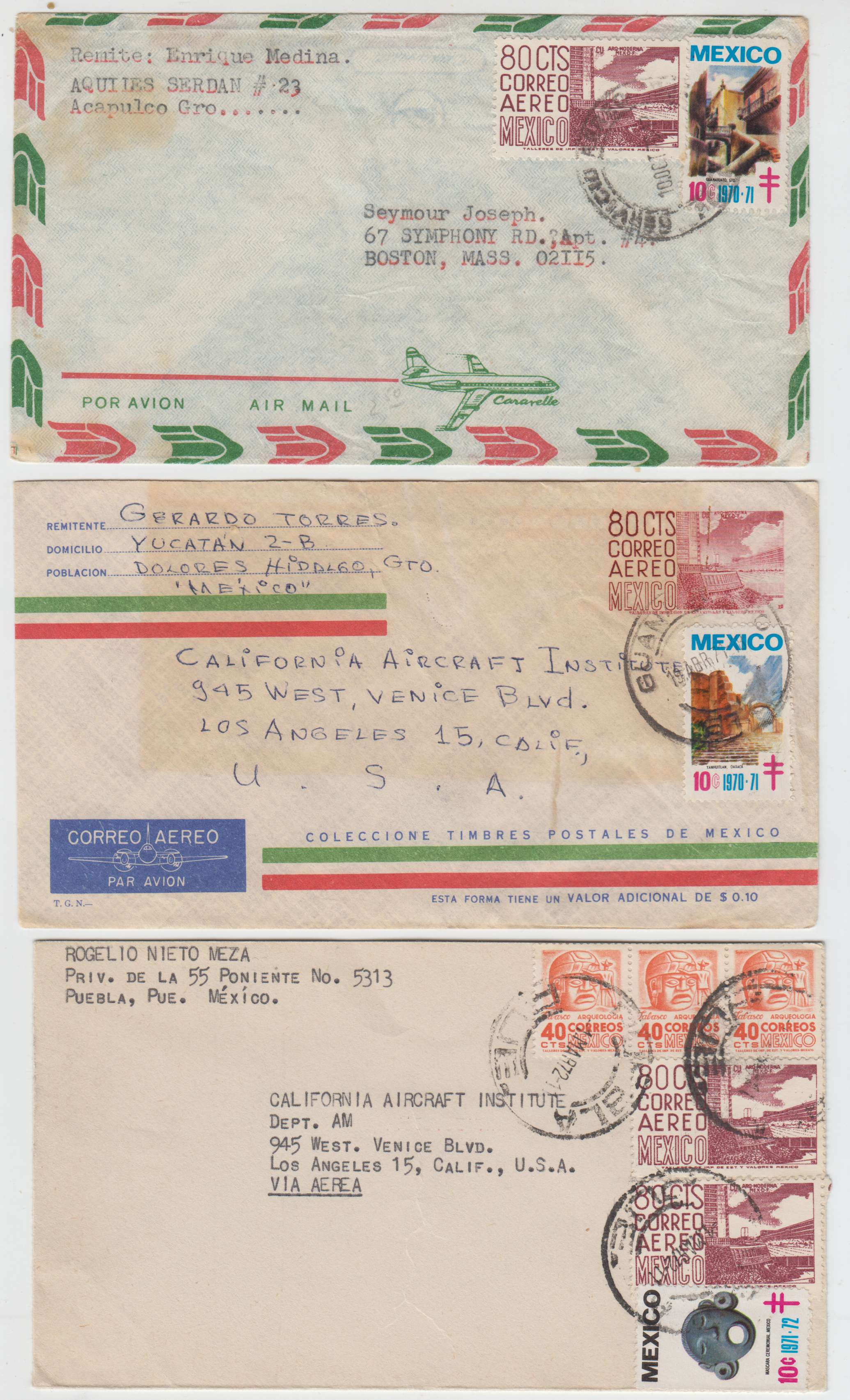 Mexico 1955 — Tbc relief labels