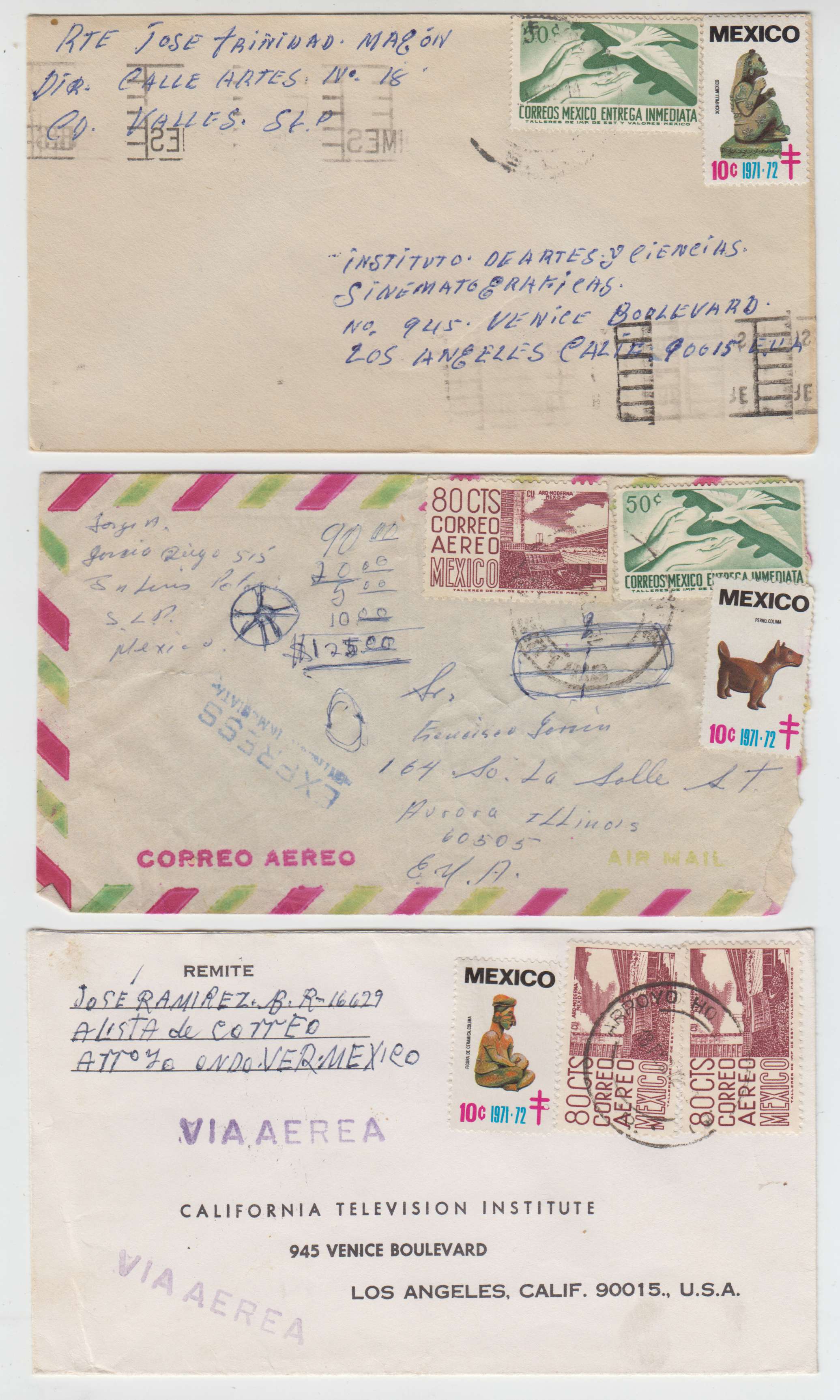 Mexico 1955 — Tbc relief labels