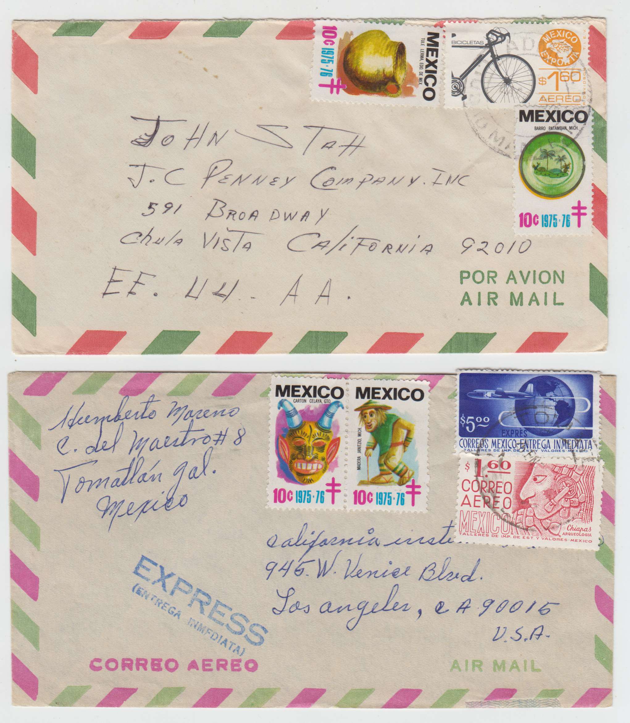 Mexico 1955 — Tbc relief labels