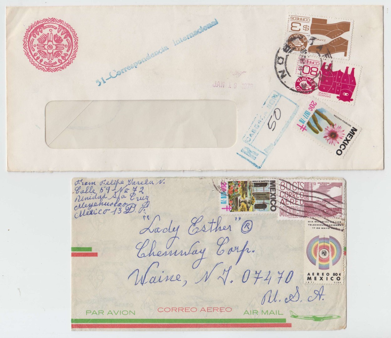 Mexico 1955 — Tbc relief labels
