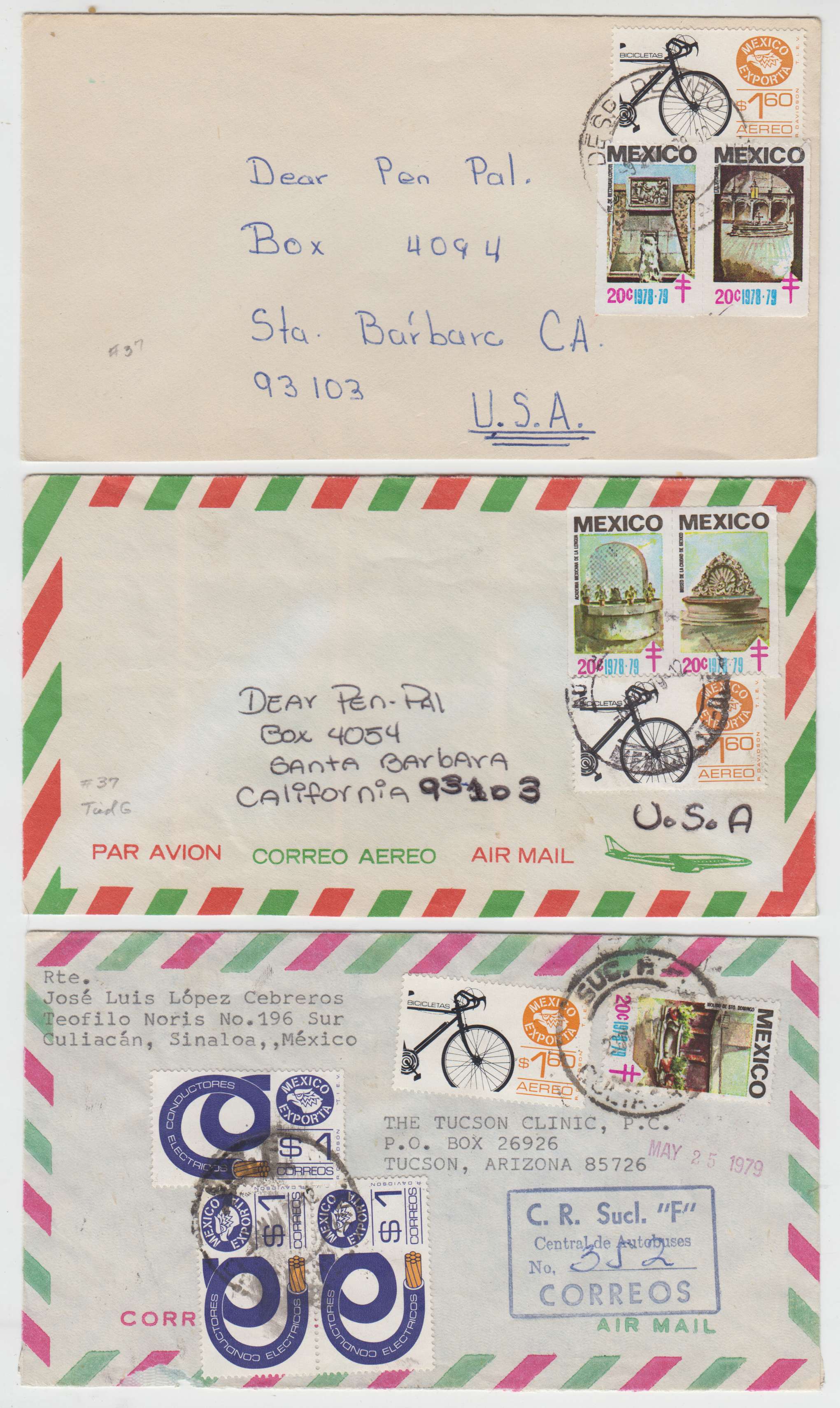 Mexico 1955 — Tbc relief labels