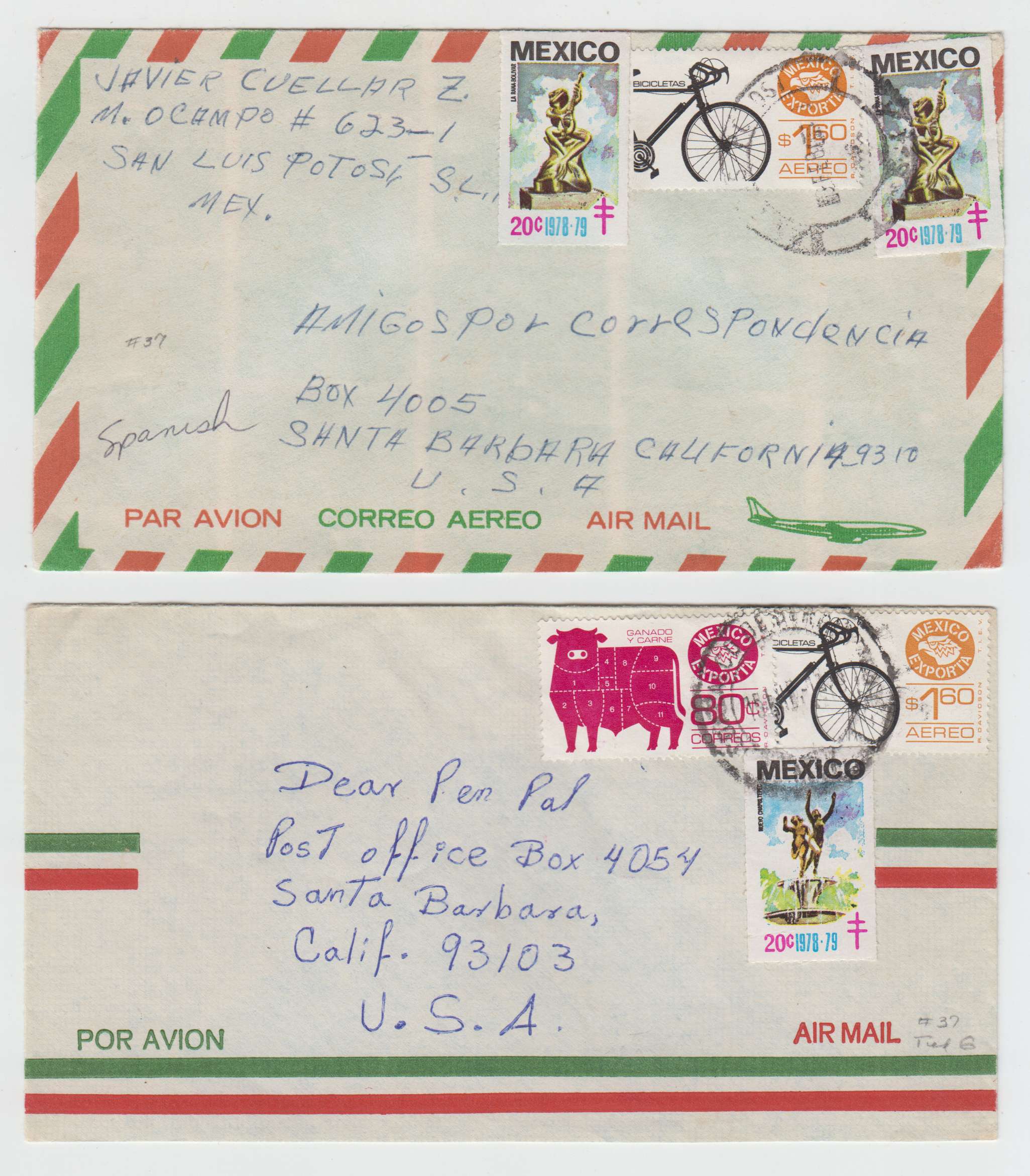Mexico 1955 — Tbc relief labels