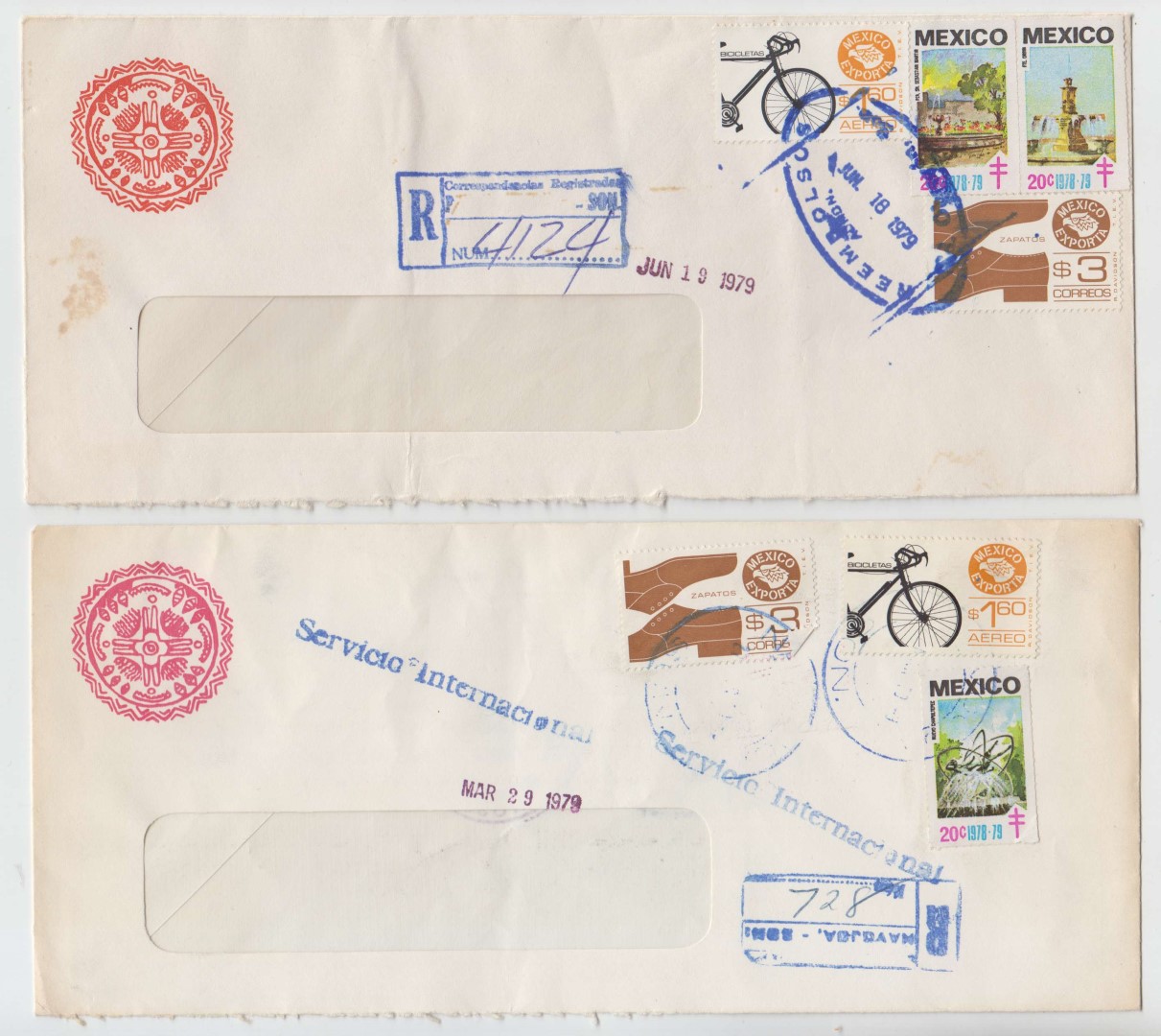 Mexico 1955 — Tbc relief labels