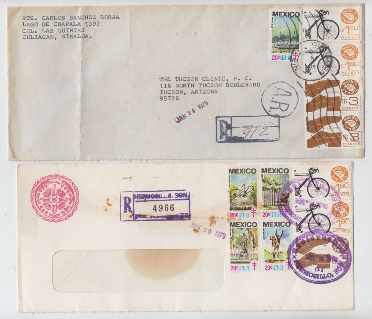 Mexico 1955 — Tbc relief labels