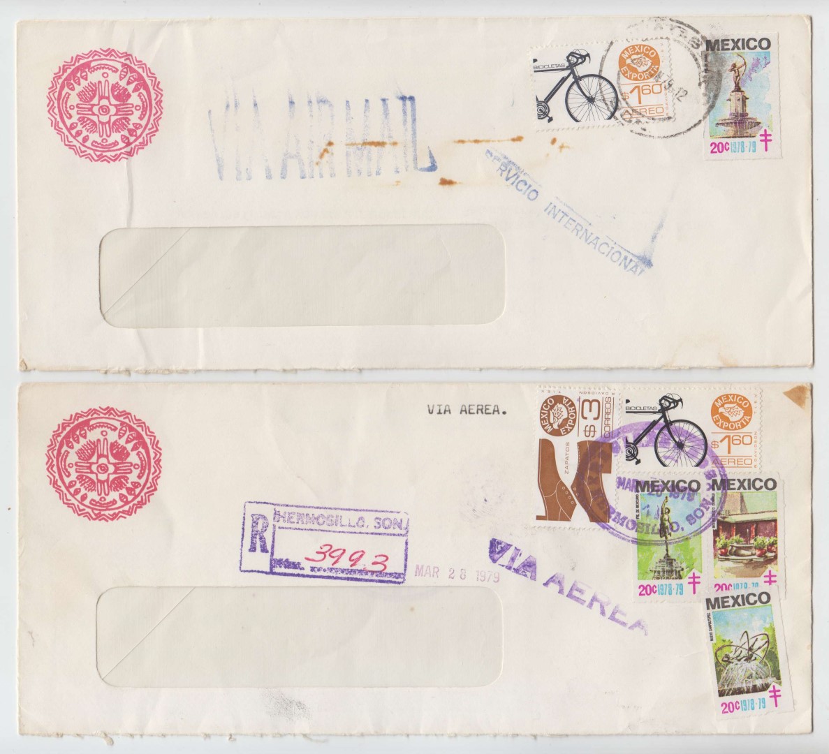 Mexico 1955 — Tbc relief labels