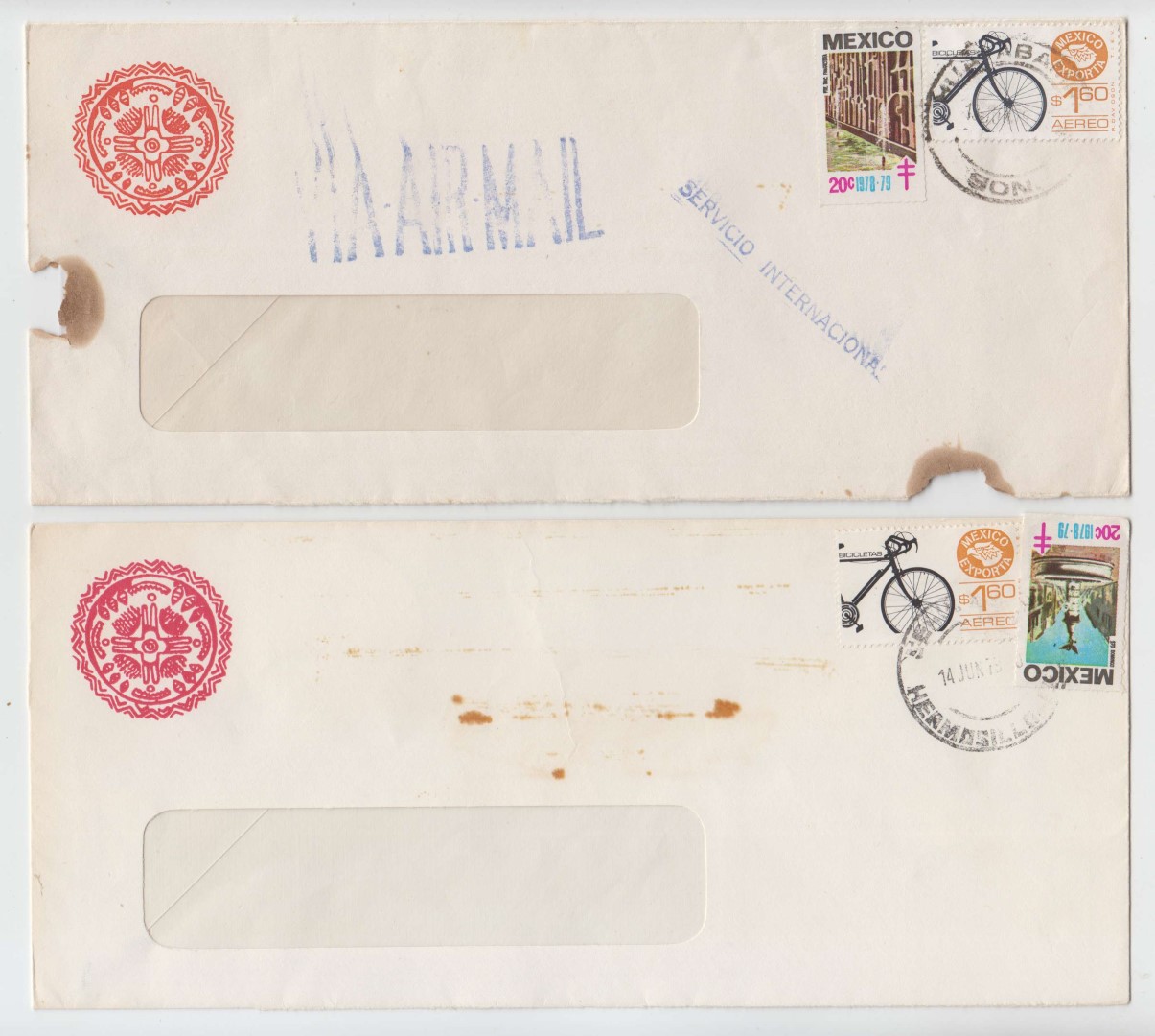 Mexico 1955 — Tbc relief labels