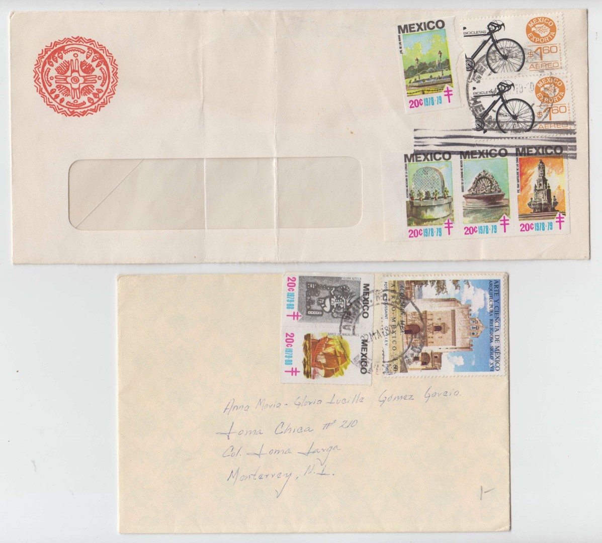 Mexico 1955 — Tbc relief labels