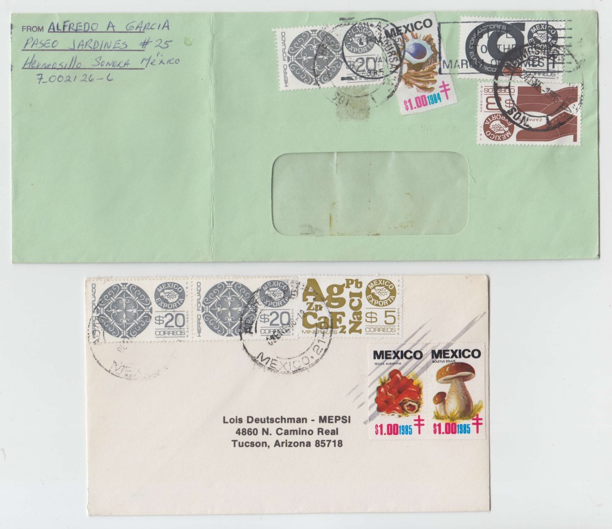 Mexico 1955 — Tbc relief labels