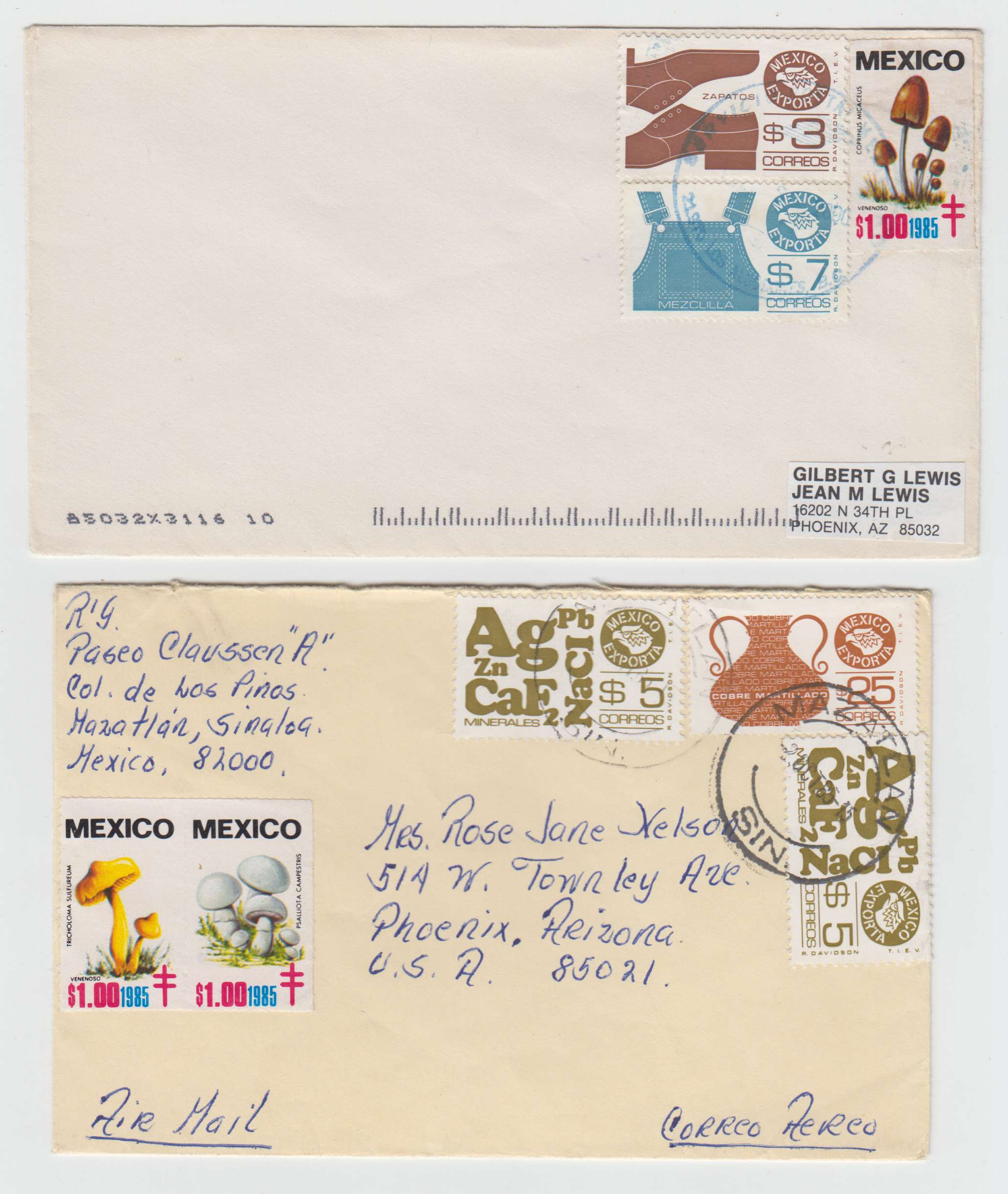 Mexico 1955 — Tbc relief labels