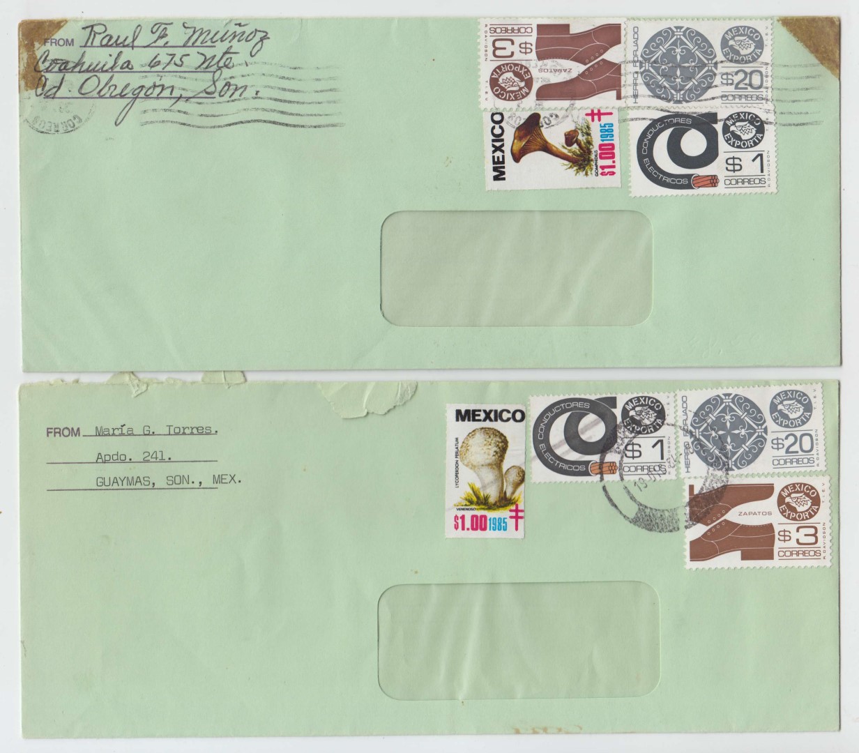 Mexico 1955 — Tbc relief labels
