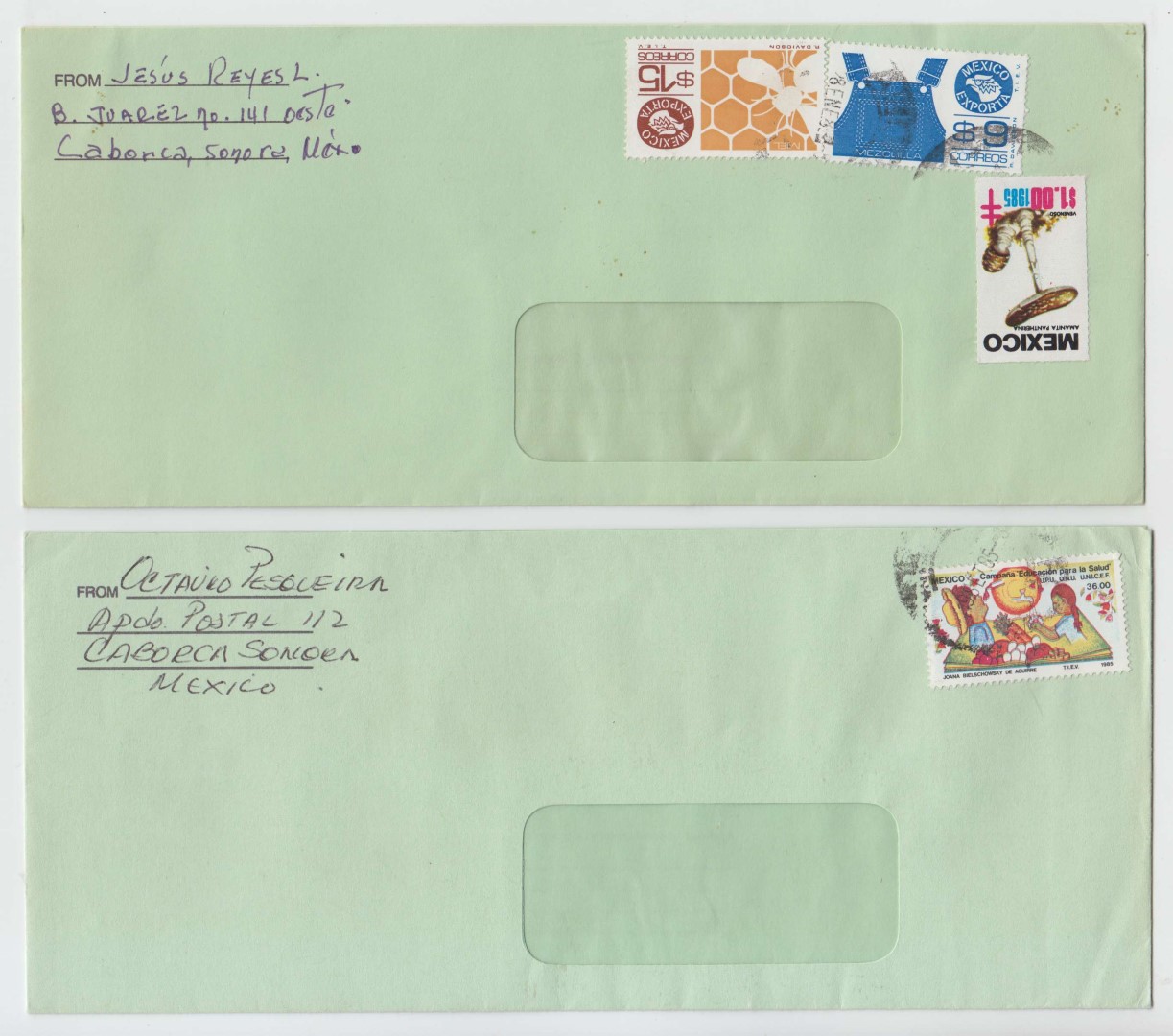 Mexico 1955 — Tbc relief labels