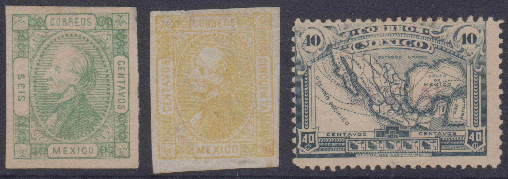 Mexico 1872 — Trial Printing & Overprints