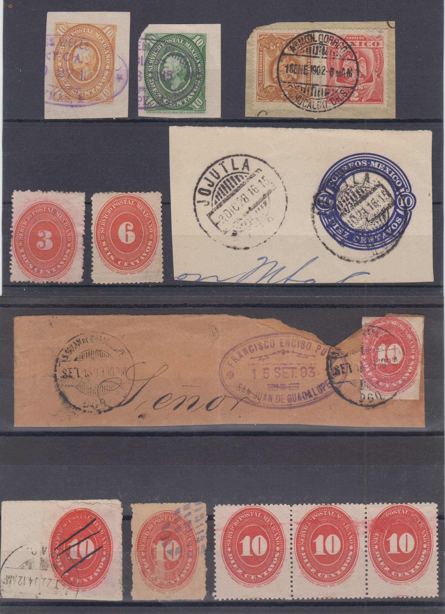 Mexico 1884 — Choice Cancels & Varieties