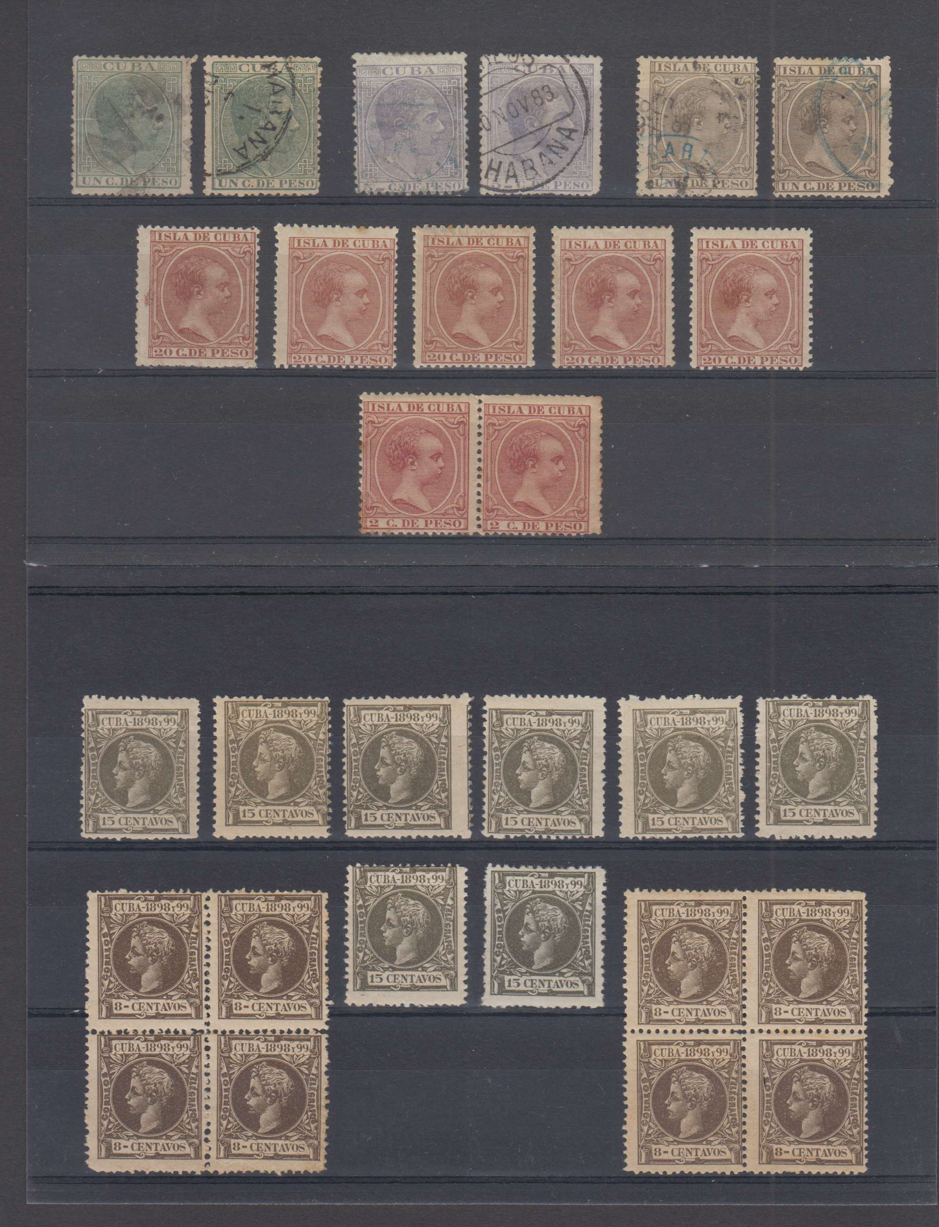 Cuba 1864 — Scott 18 thru 169 not complete