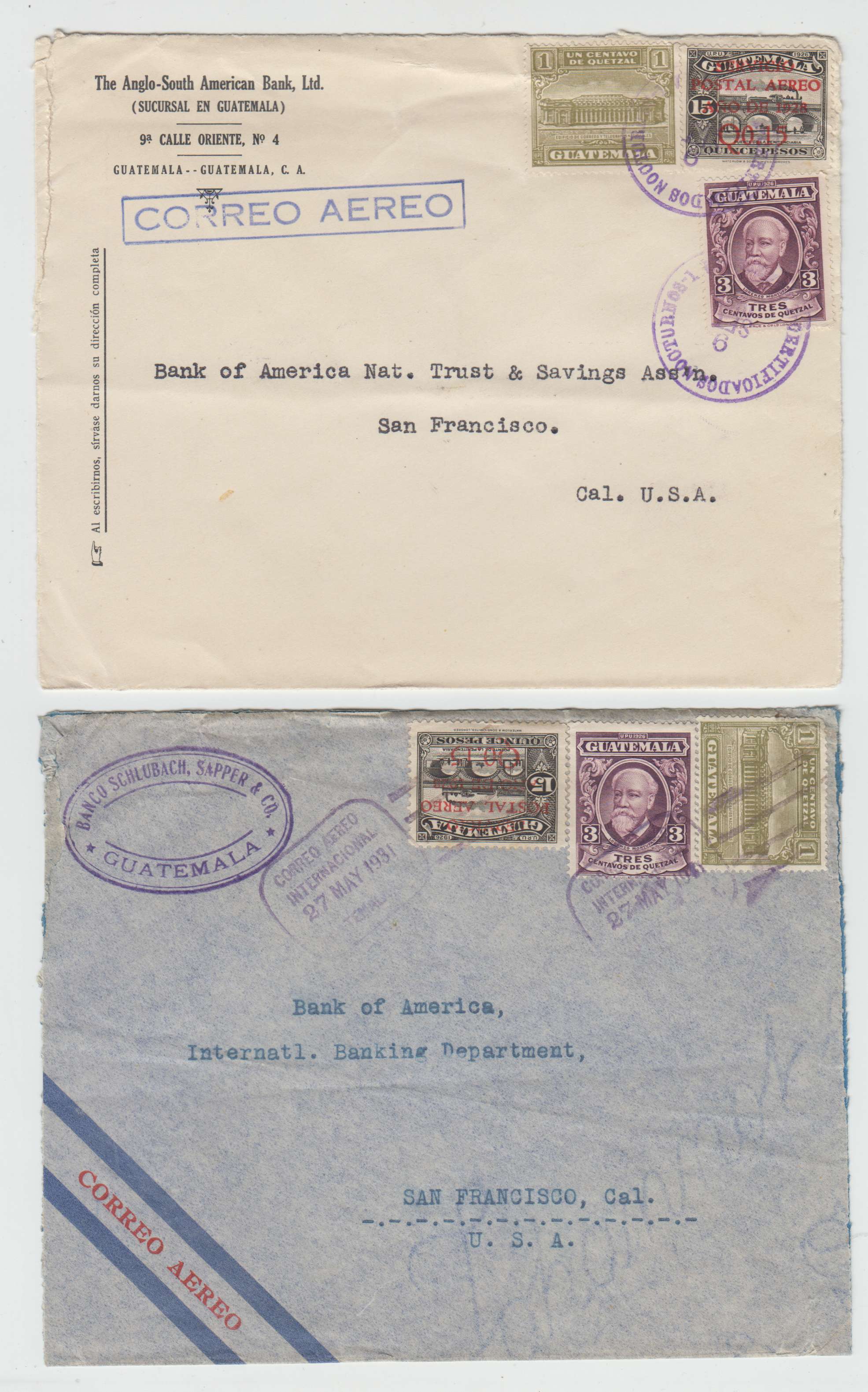 Guatemala 1913 — Selection of 32 covers including better with early including better frankings, cancels,…