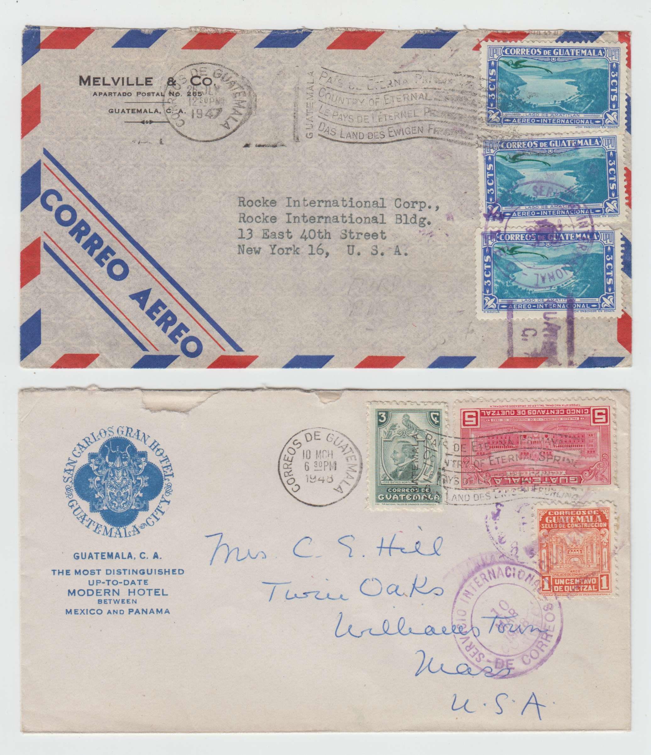 Guatemala 1913 — Selection of 32 covers including better with early including better frankings, cancels,…