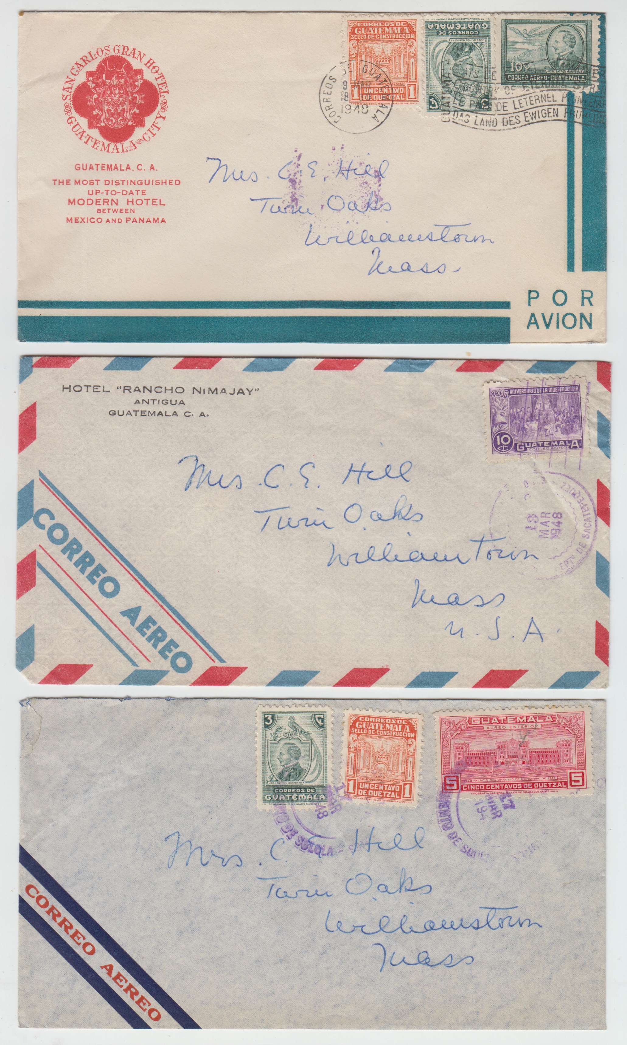 Guatemala 1913 — Selection of 32 covers including better with early including better frankings, cancels,…