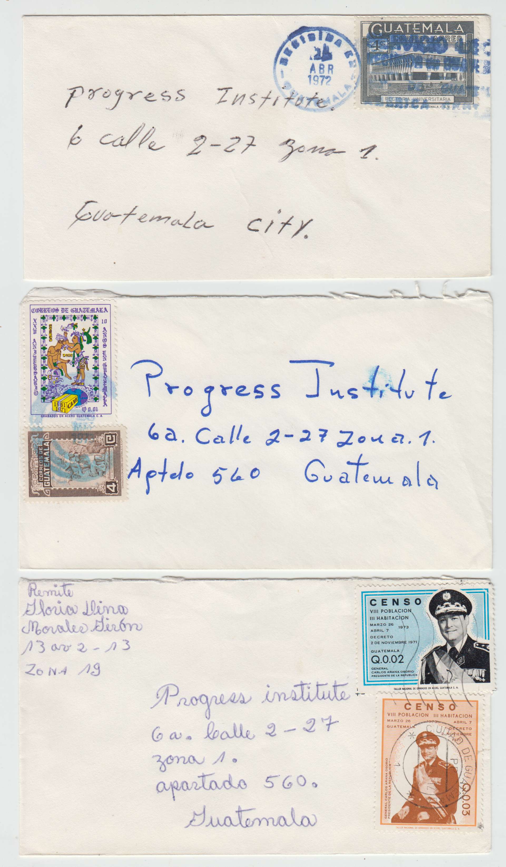 Guatemala 1948 — Group of 30 covers with better frankings used domestically, to USA or Argentina