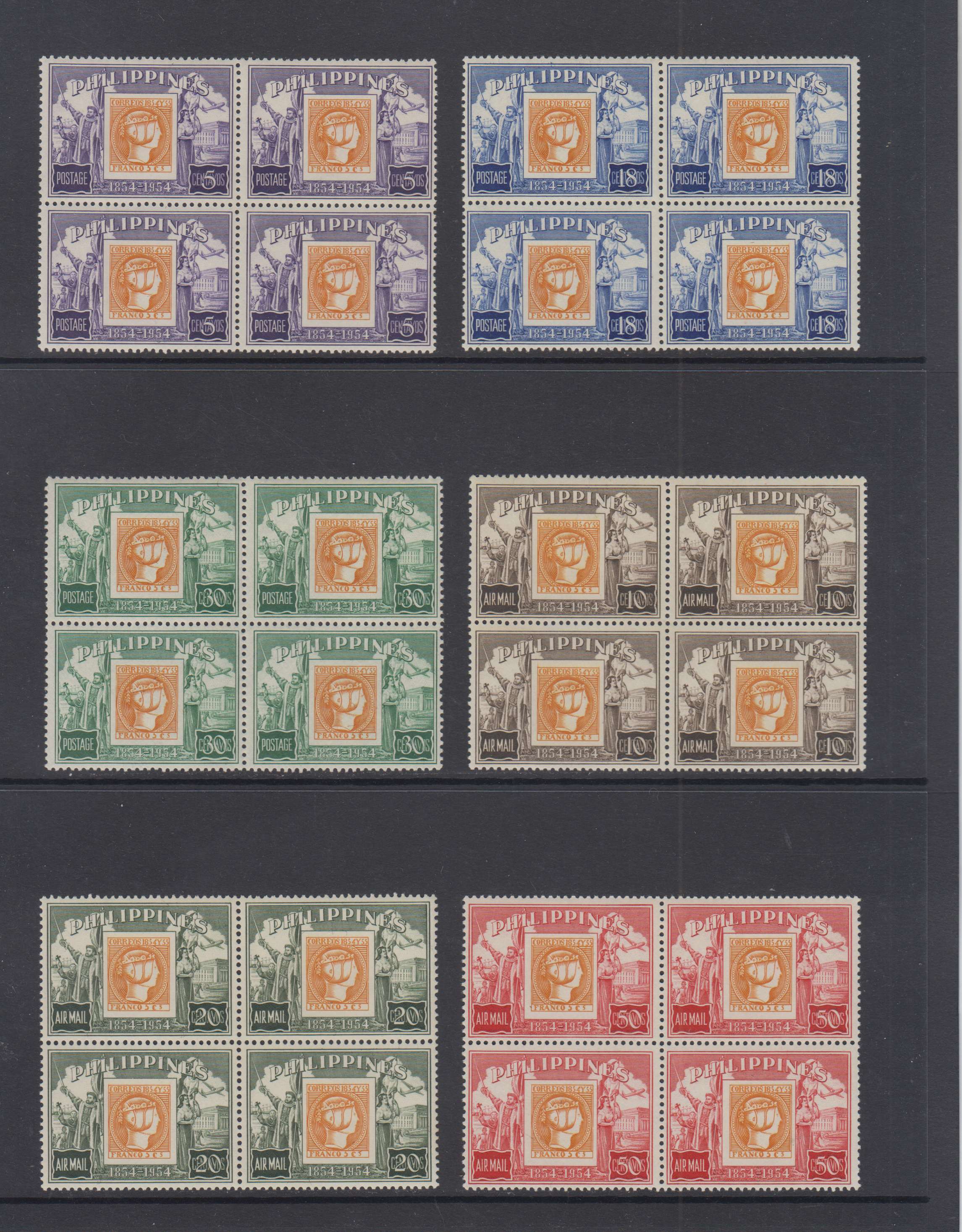 Philippines 1947 — Scott 516-518a, 522-524, C67, 528-529, 605-607 & C74-c76, 620-623, B1-b3 & Cb1-cb3