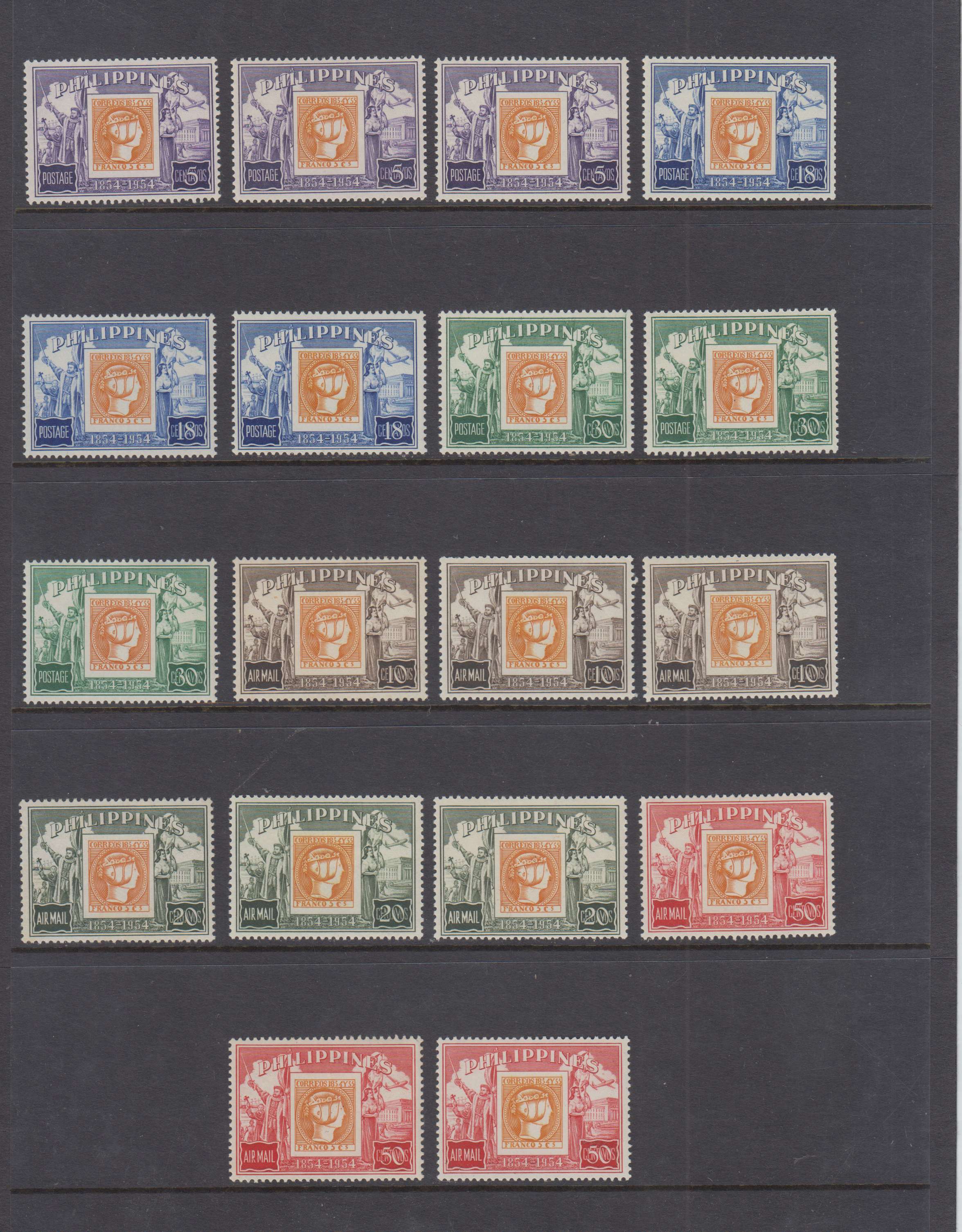 Philippines 1947 — Scott 516-518a, 522-524, C67, 528-529, 605-607 & C74-c76, 620-623, B1-b3 & Cb1-cb3