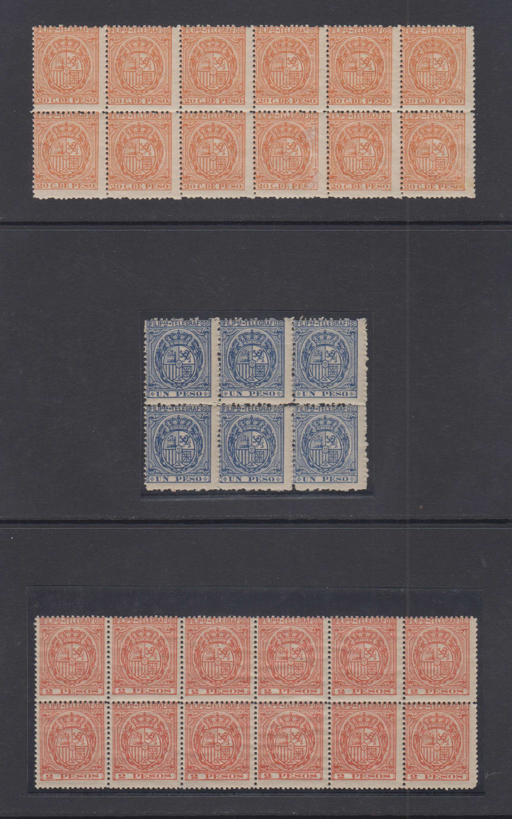 Philippines 1896 — Telegraph stamps