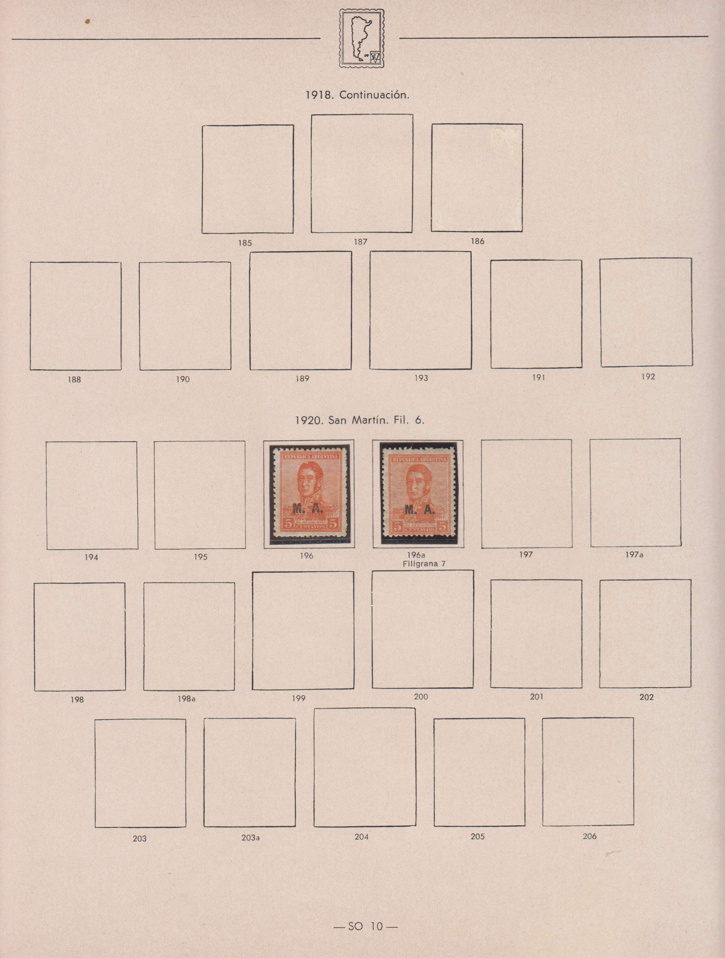 Argentina 1913 — Official Department Stamps collection on 36 album pages featuring Scott Od1 thru Od357…