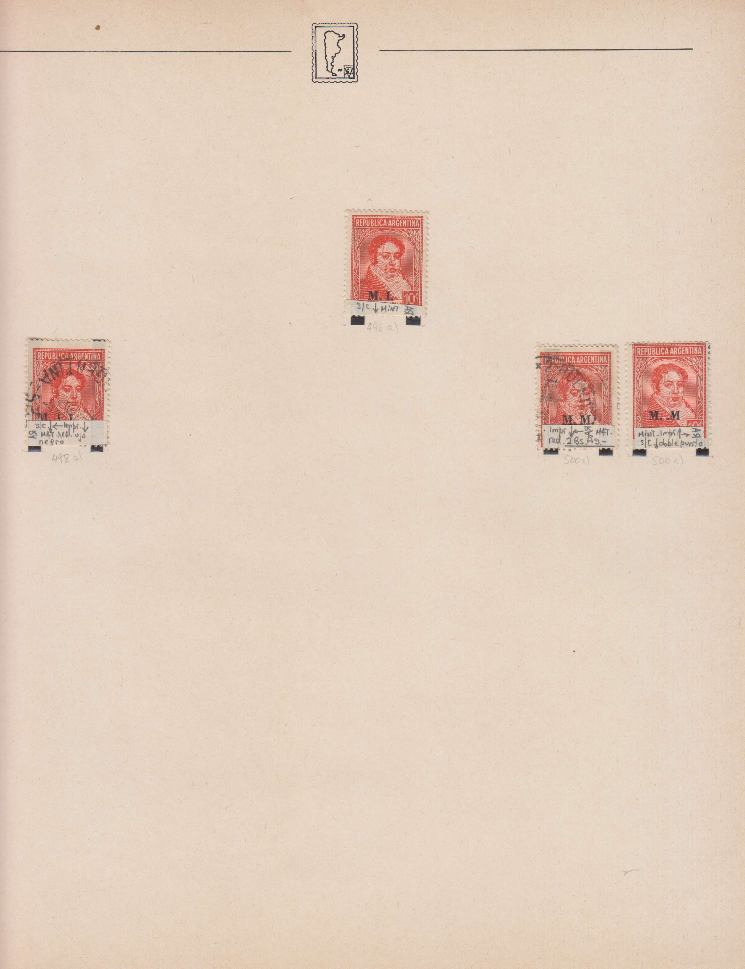 Argentina 1913 — Official Department Stamps collection on 36 album pages featuring Scott Od1 thru Od357…