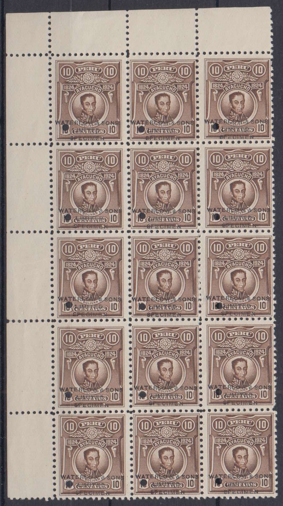 Peru 1924 — Bolivar