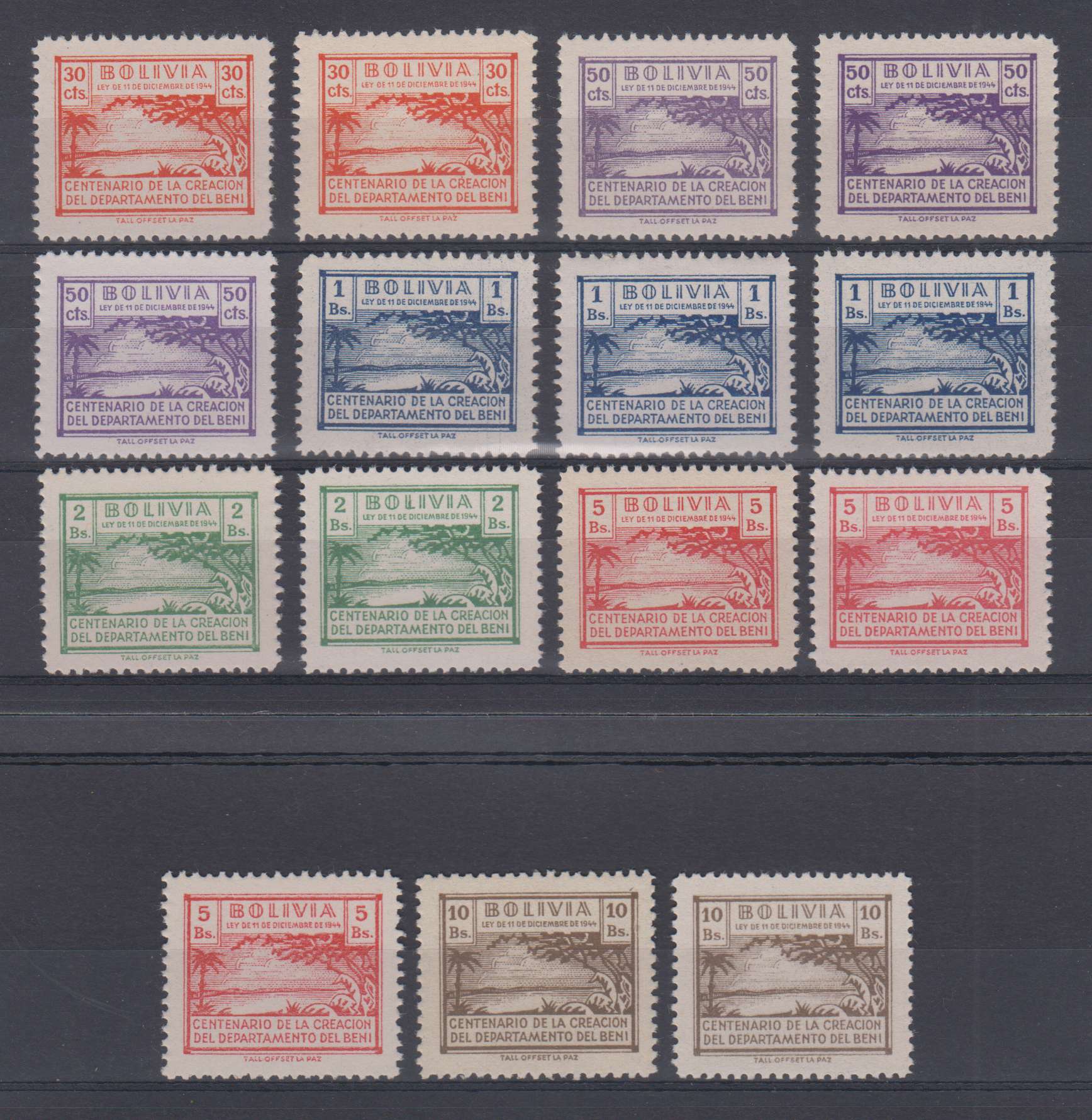Bolivia 1945 — Postal Tax