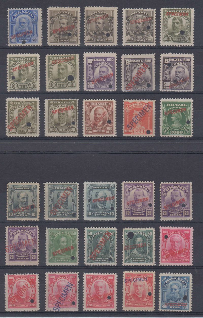 Brazil 1906 — Scott 174-186